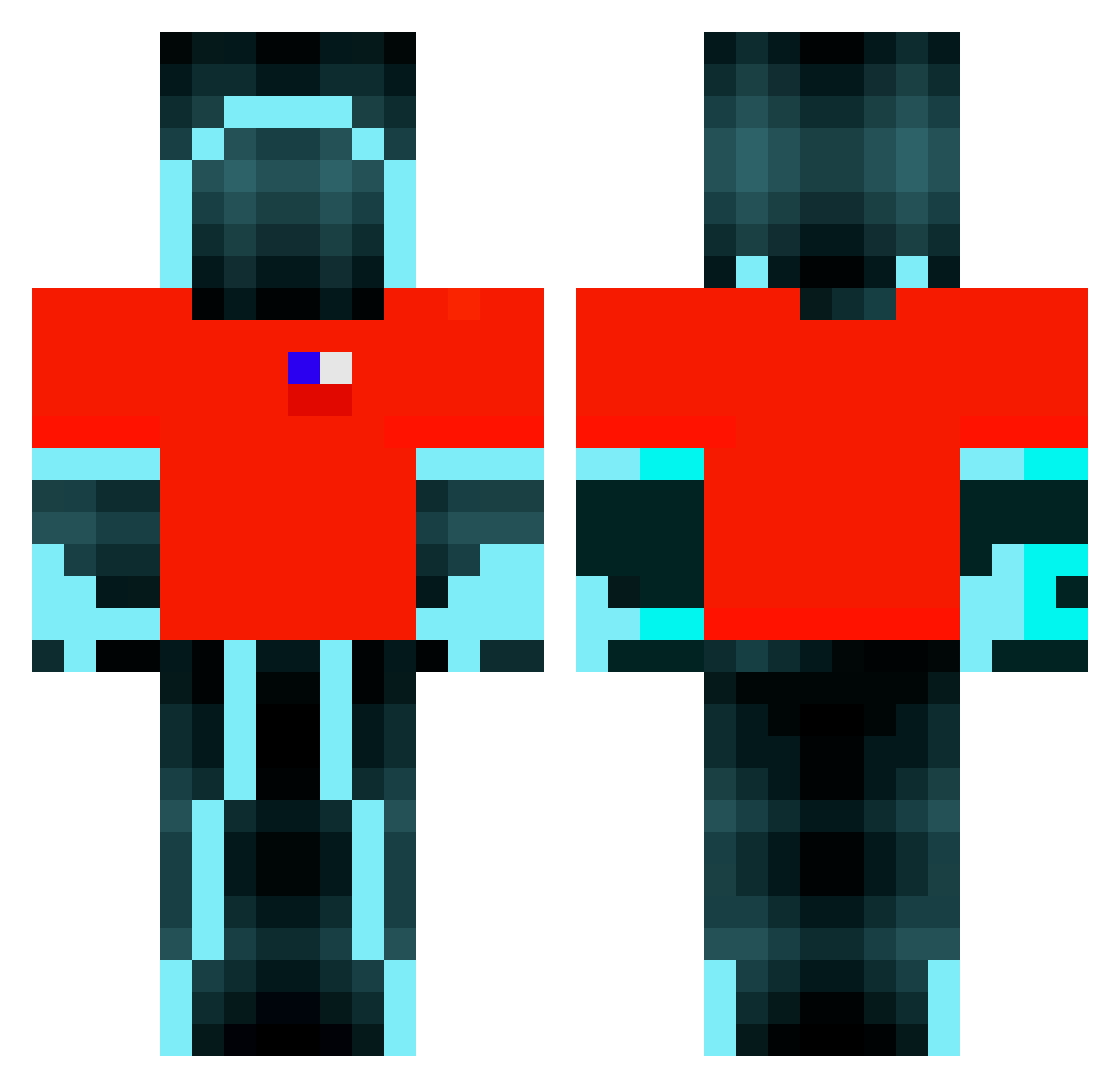 Cristobal8908 Minecraft skin, front and back view