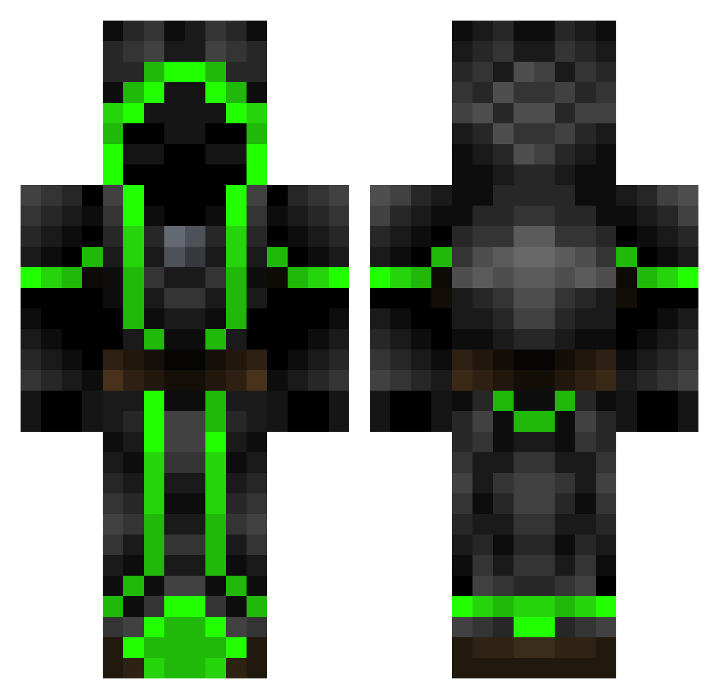 legend_vip Minecraft skin, front and back view