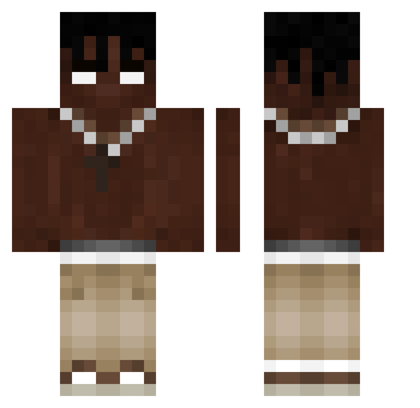 KingJm0116 Minecraft skin, front and back view