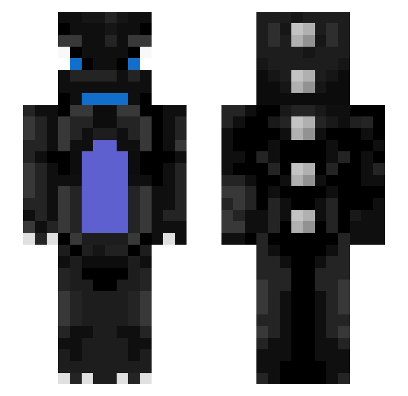 762AK Minecraft skin, front and back view