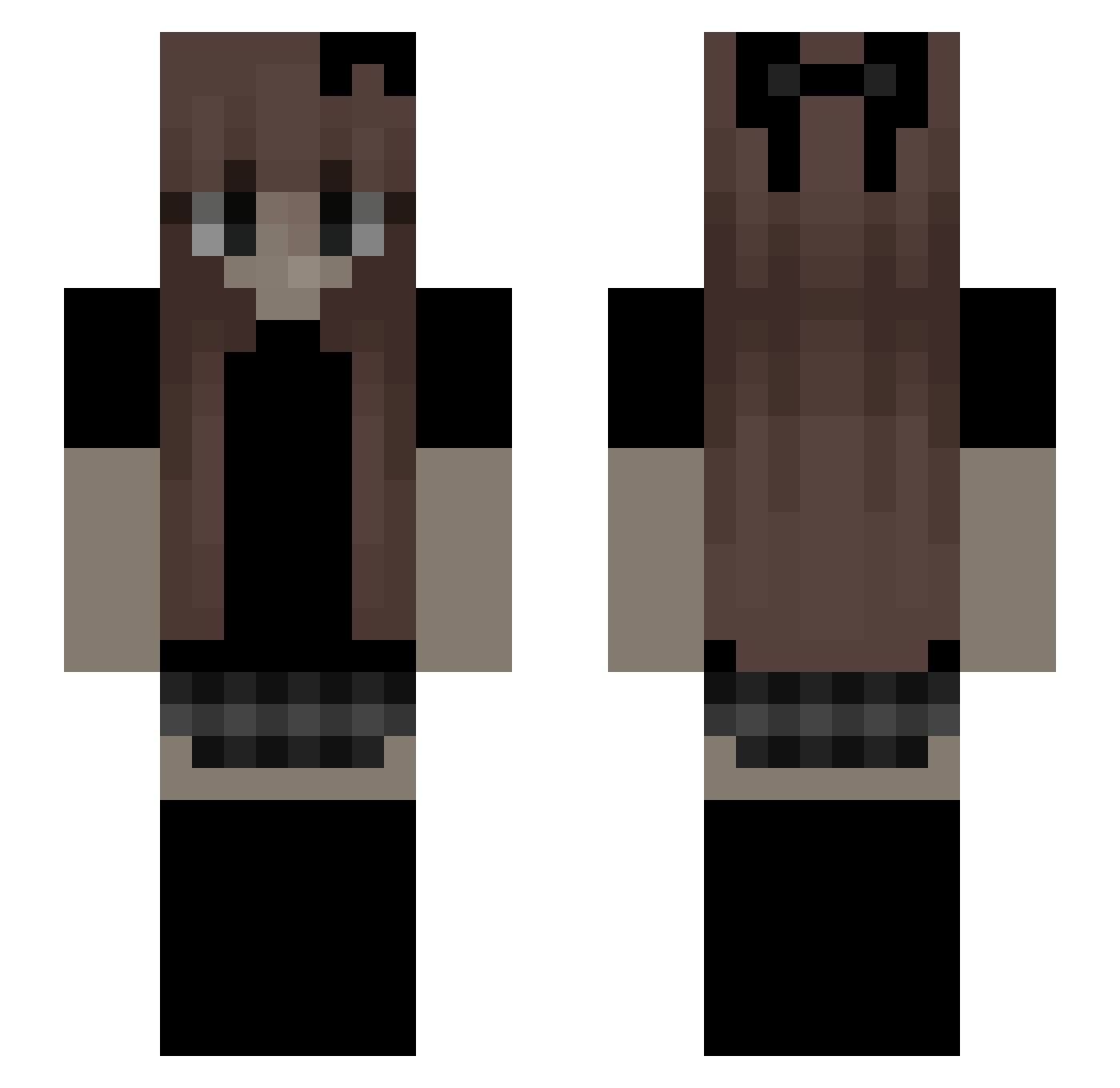 tiaegg Minecraft skin, front and back view