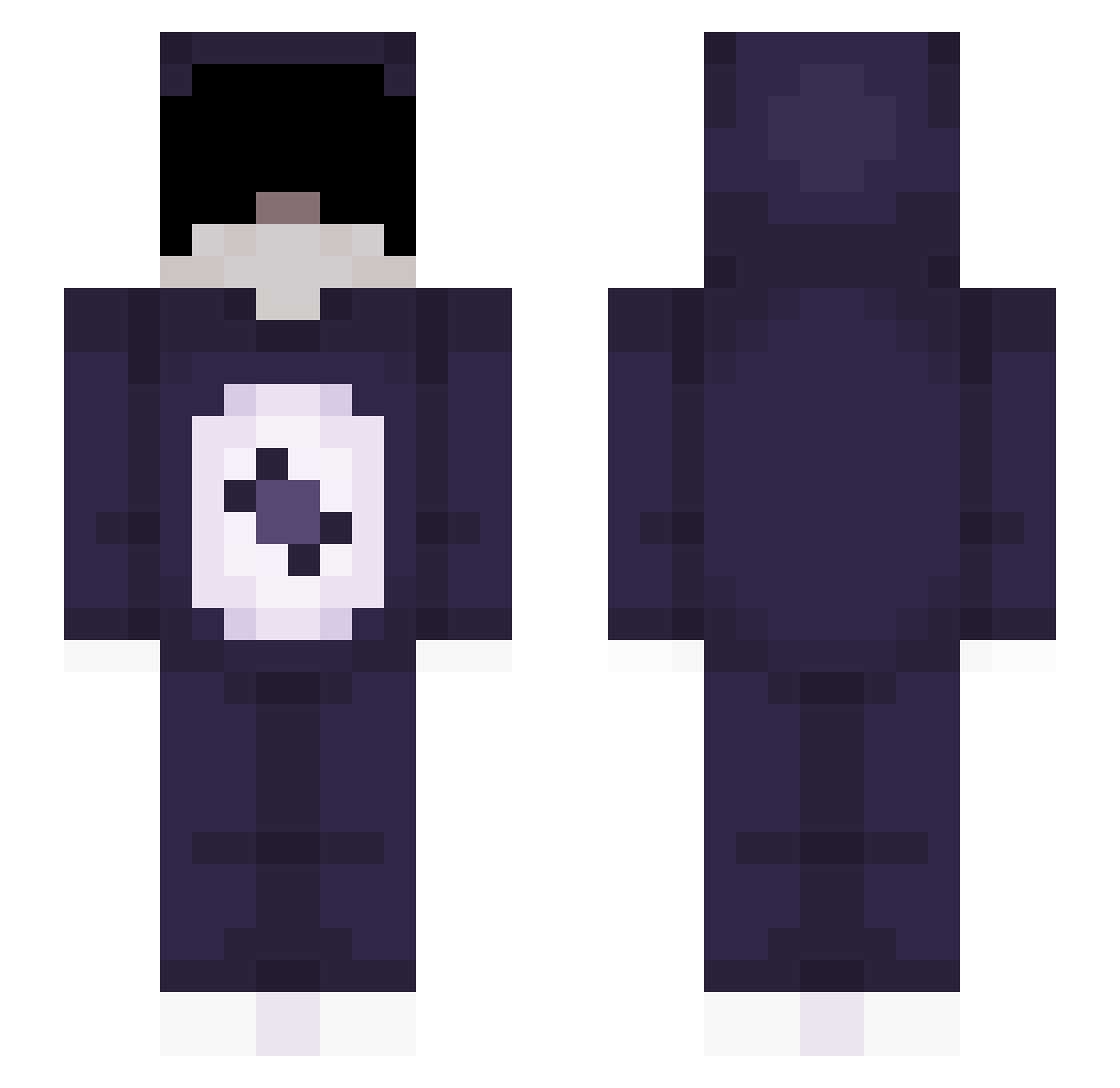 NBD_Ghost67 Minecraft skin, front and back view