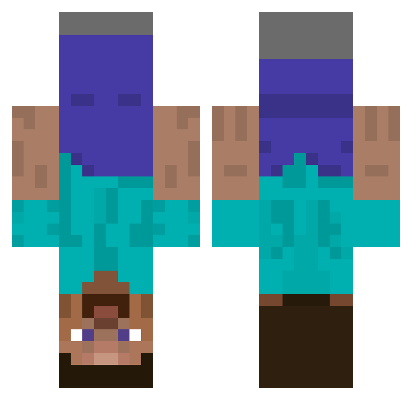 KawakitaSaika424 Minecraft skin, front and back view