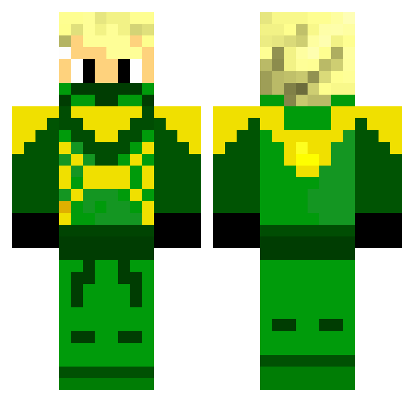 soop166 Minecraft skin, front and back view