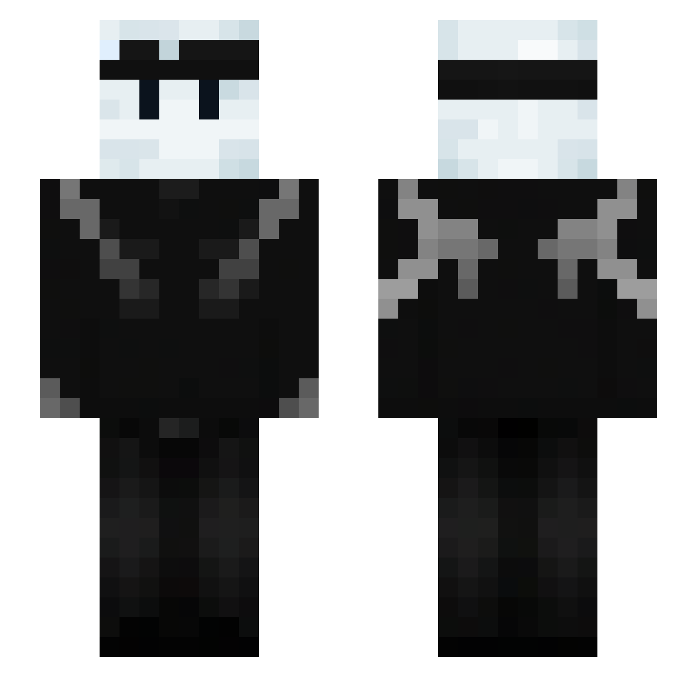 Tomkou604 Minecraft skin, front and back view