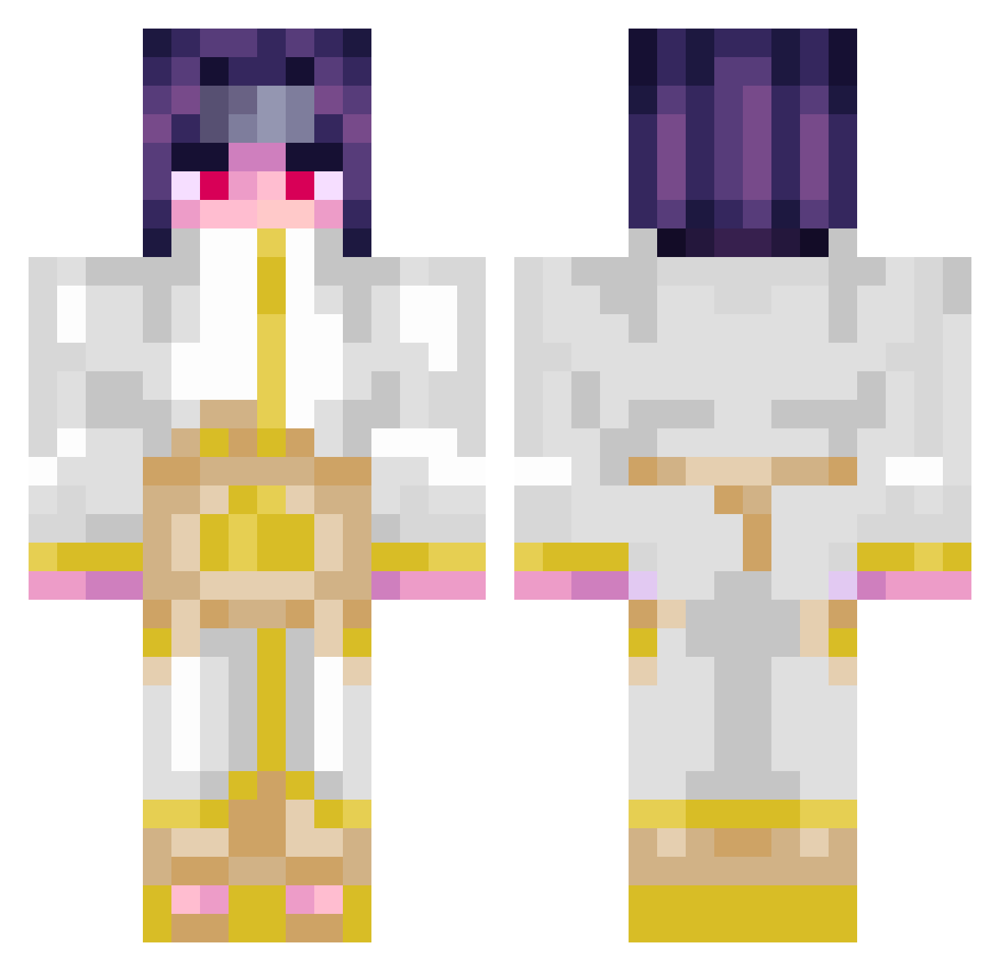 ninjaromss Minecraft skin, front and back view