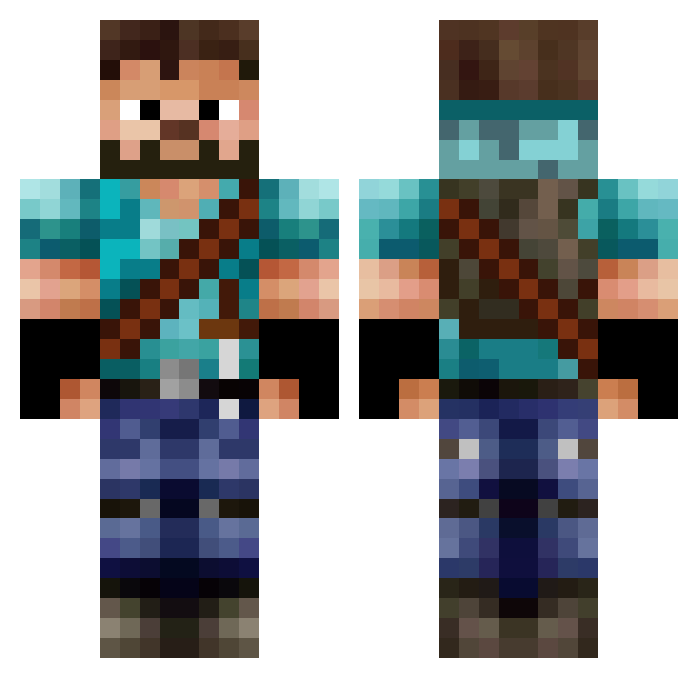 Stalinain Minecraft skin, front and back view