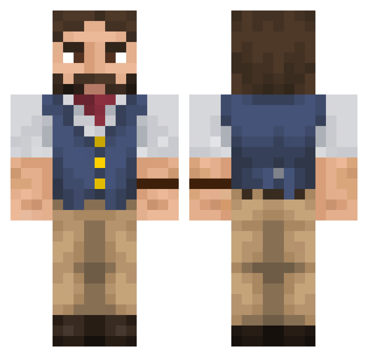 Ara_HK98 Minecraft skin, front and back view