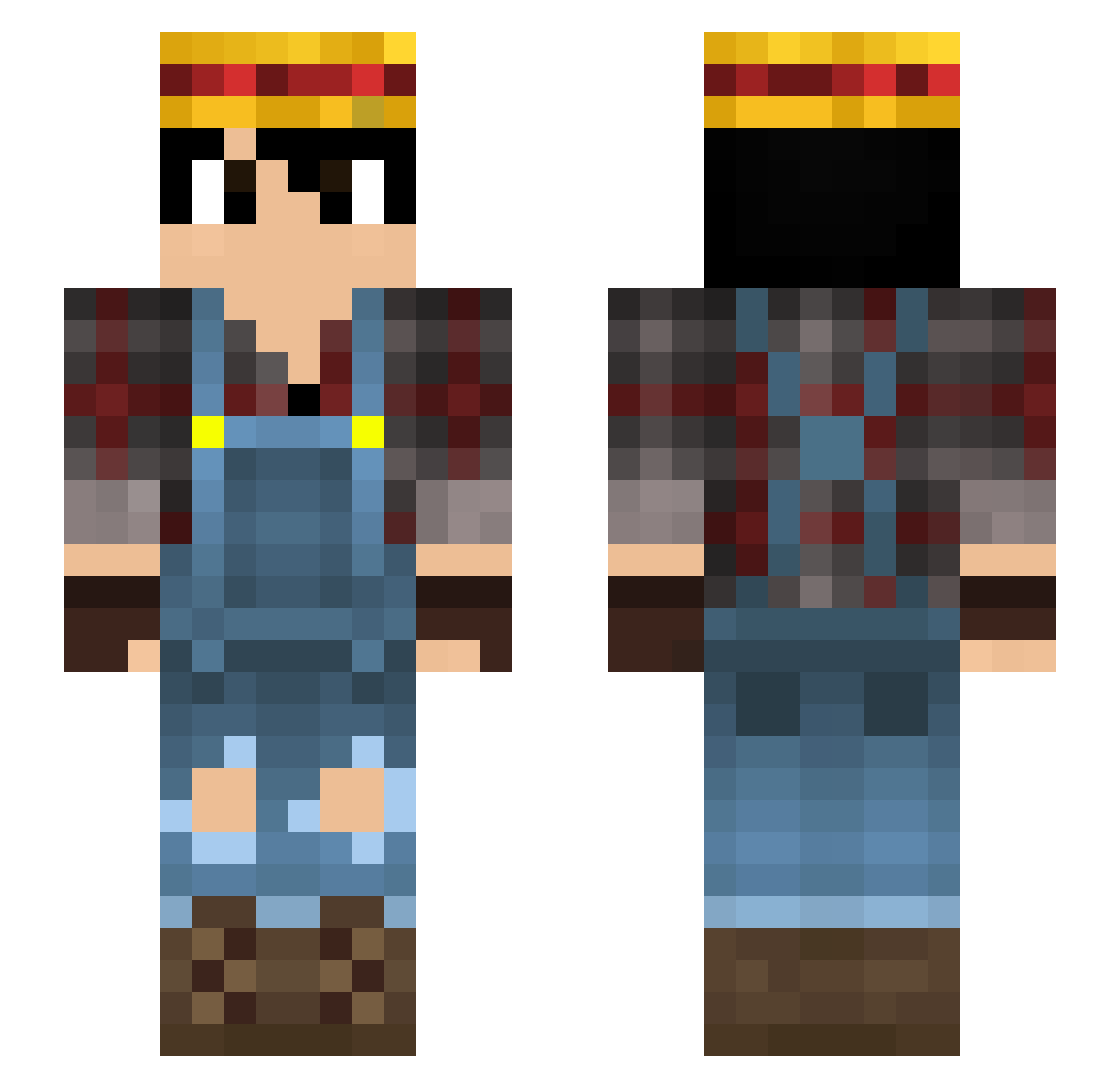 Felinette Minecraft skin, front and back view