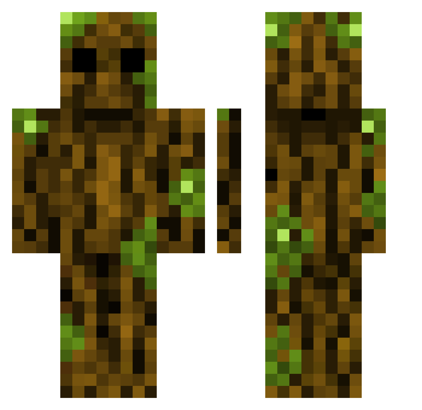 Tybalt Minecraft skin, front and back view