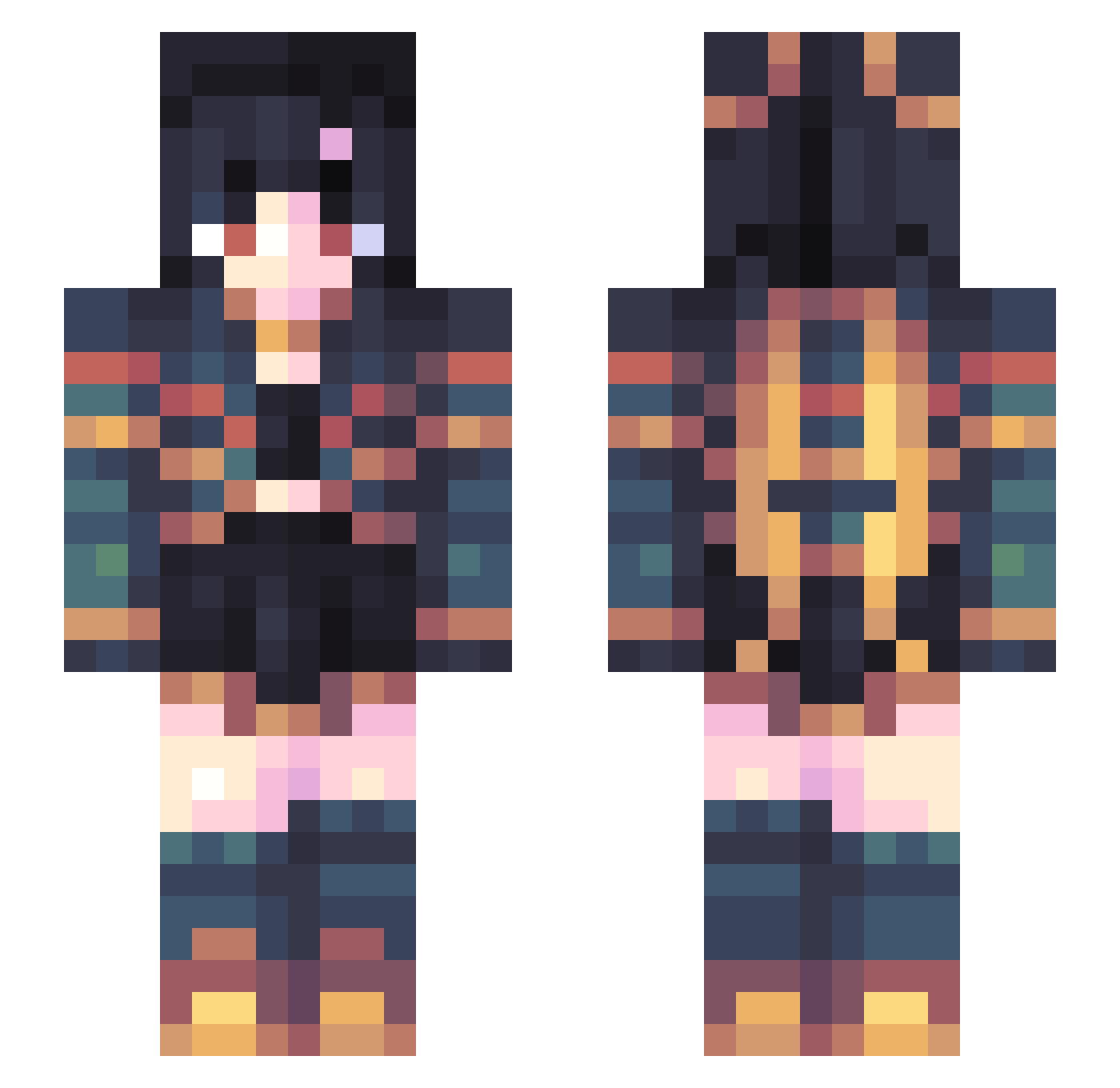 whisp_ Minecraft skin, front and back view