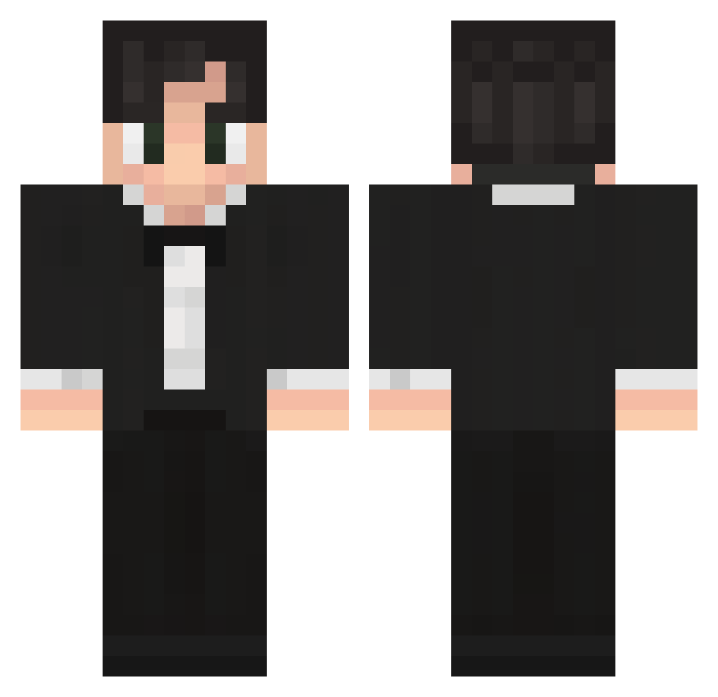 BlueYogurt_ Minecraft skin, front and back view