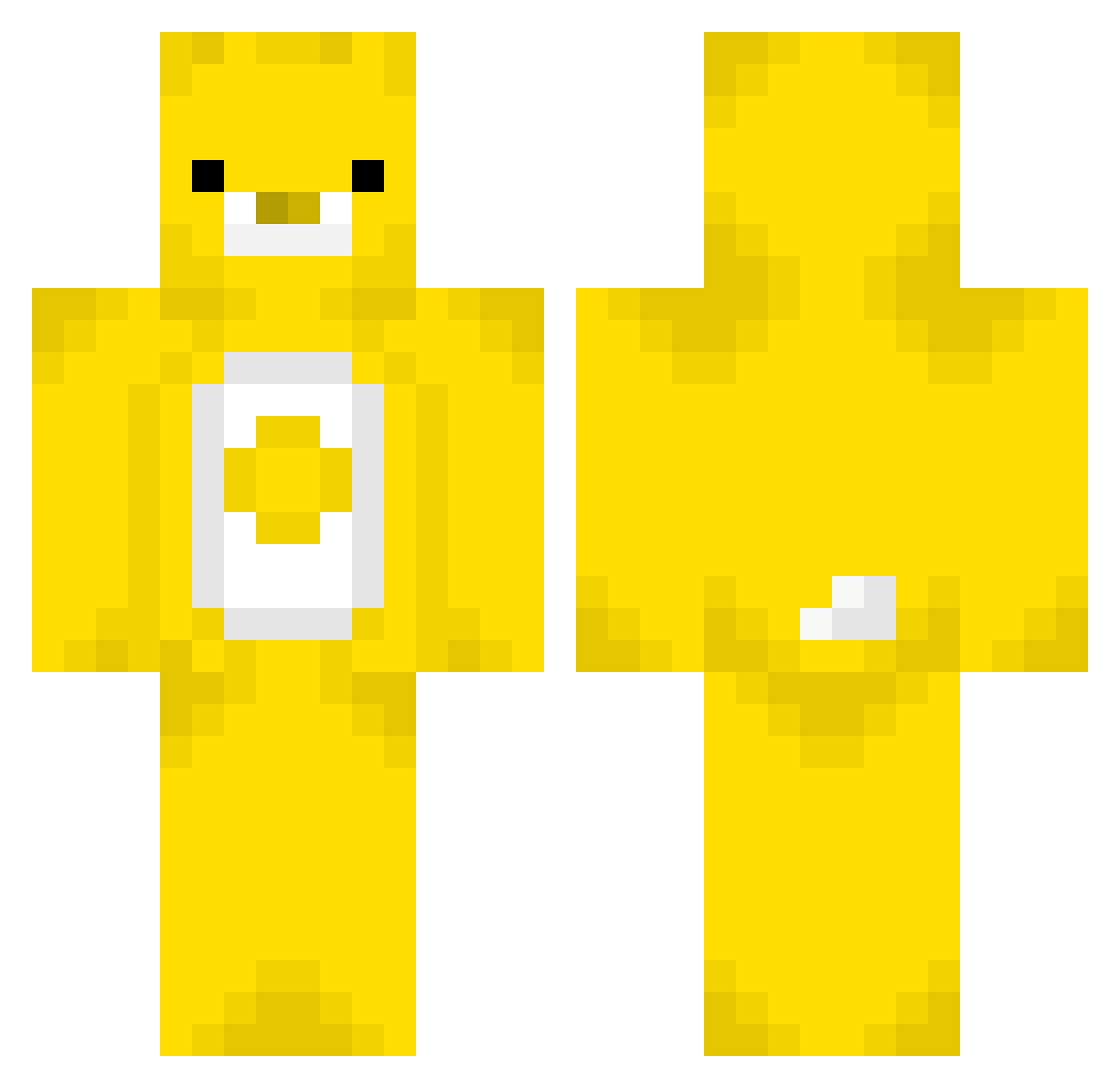 woowap Minecraft skin, front and back view