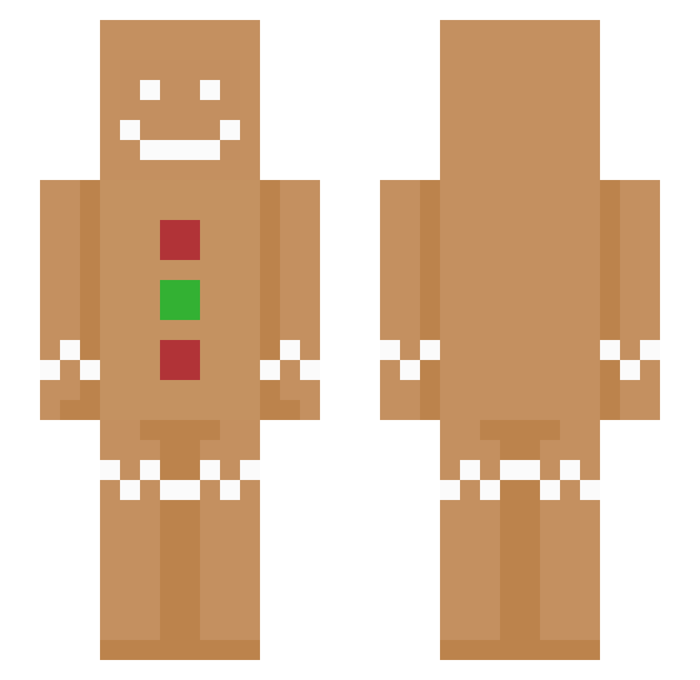 eatingnan Minecraft skin, front and back view