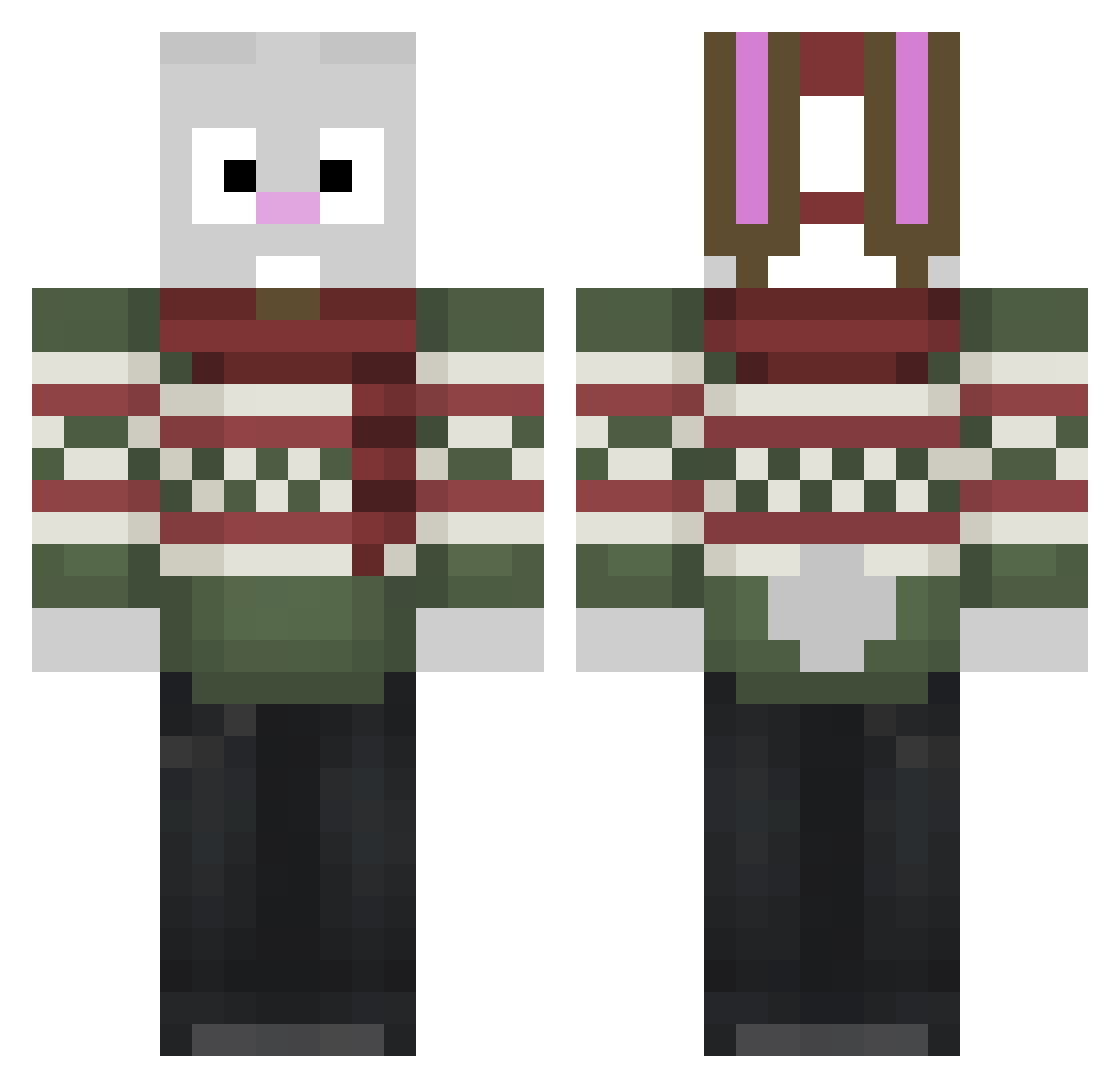 JoakyCraftSword Minecraft skin, front and back view