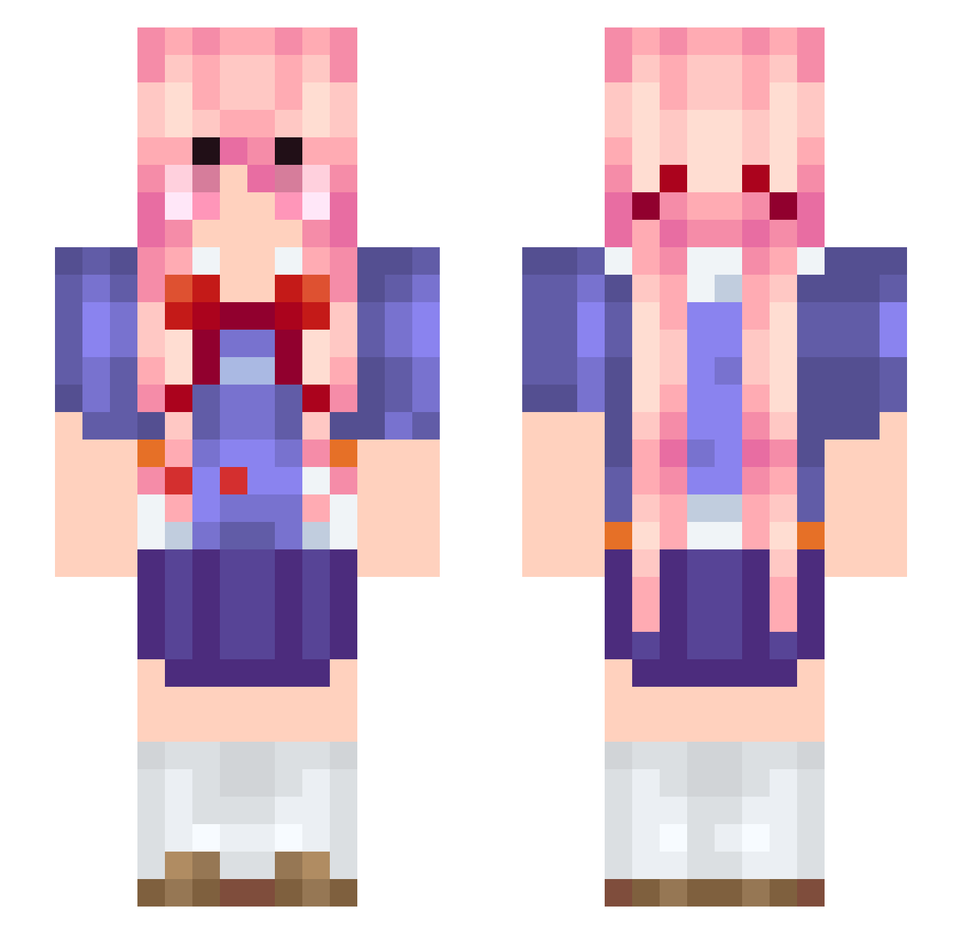 tdashzzz Minecraft skin, front and back view