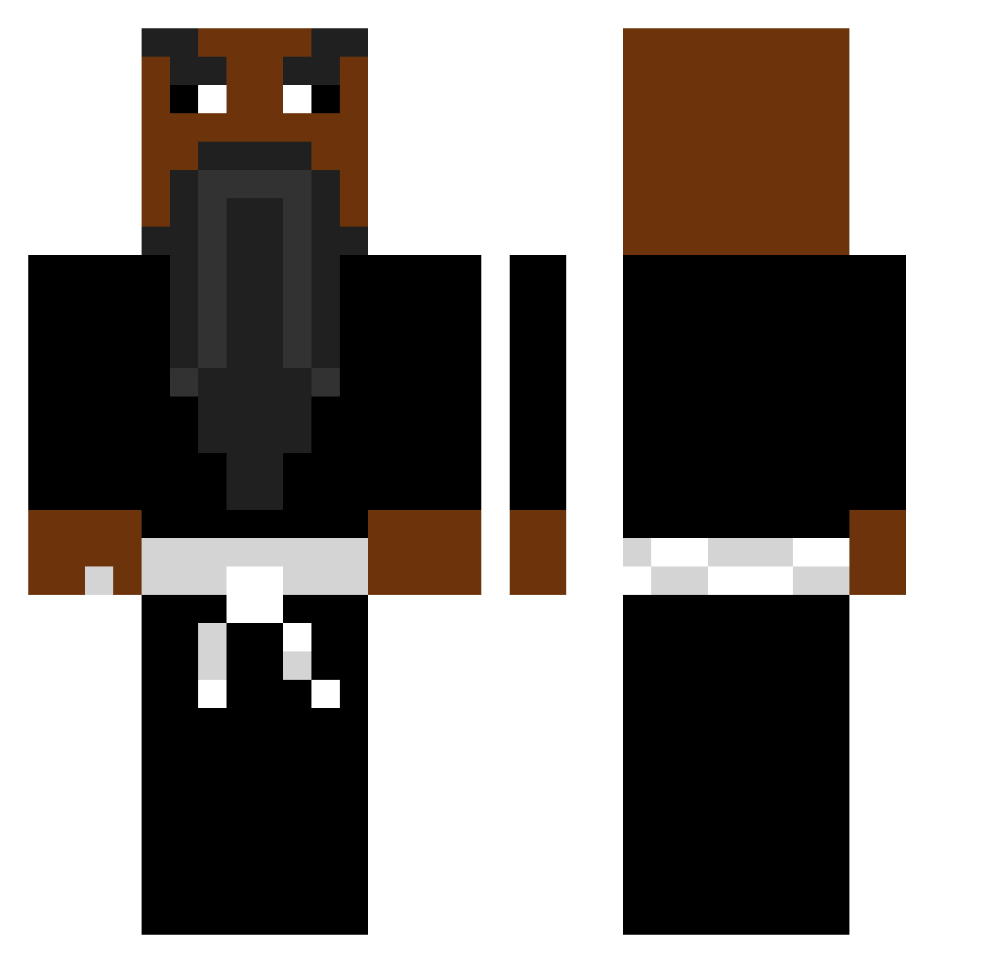 Klatiii Minecraft skin, front and back view