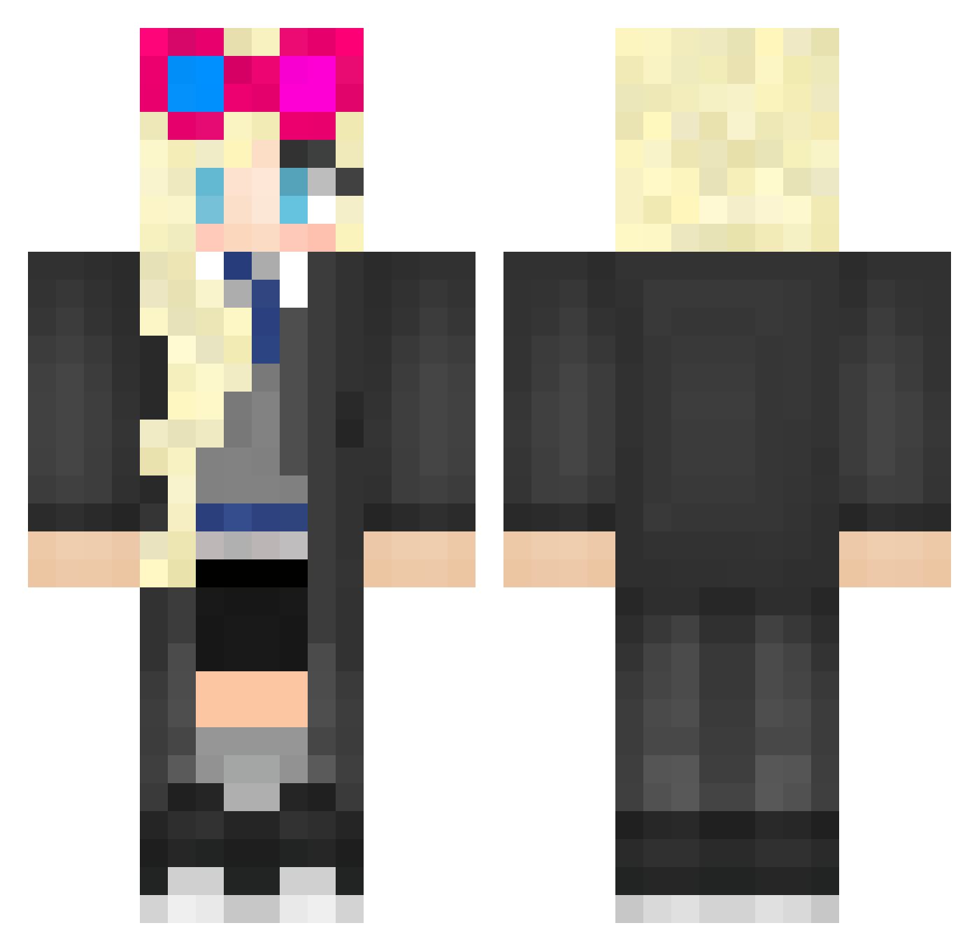 LilyEK Minecraft skin, front and back view