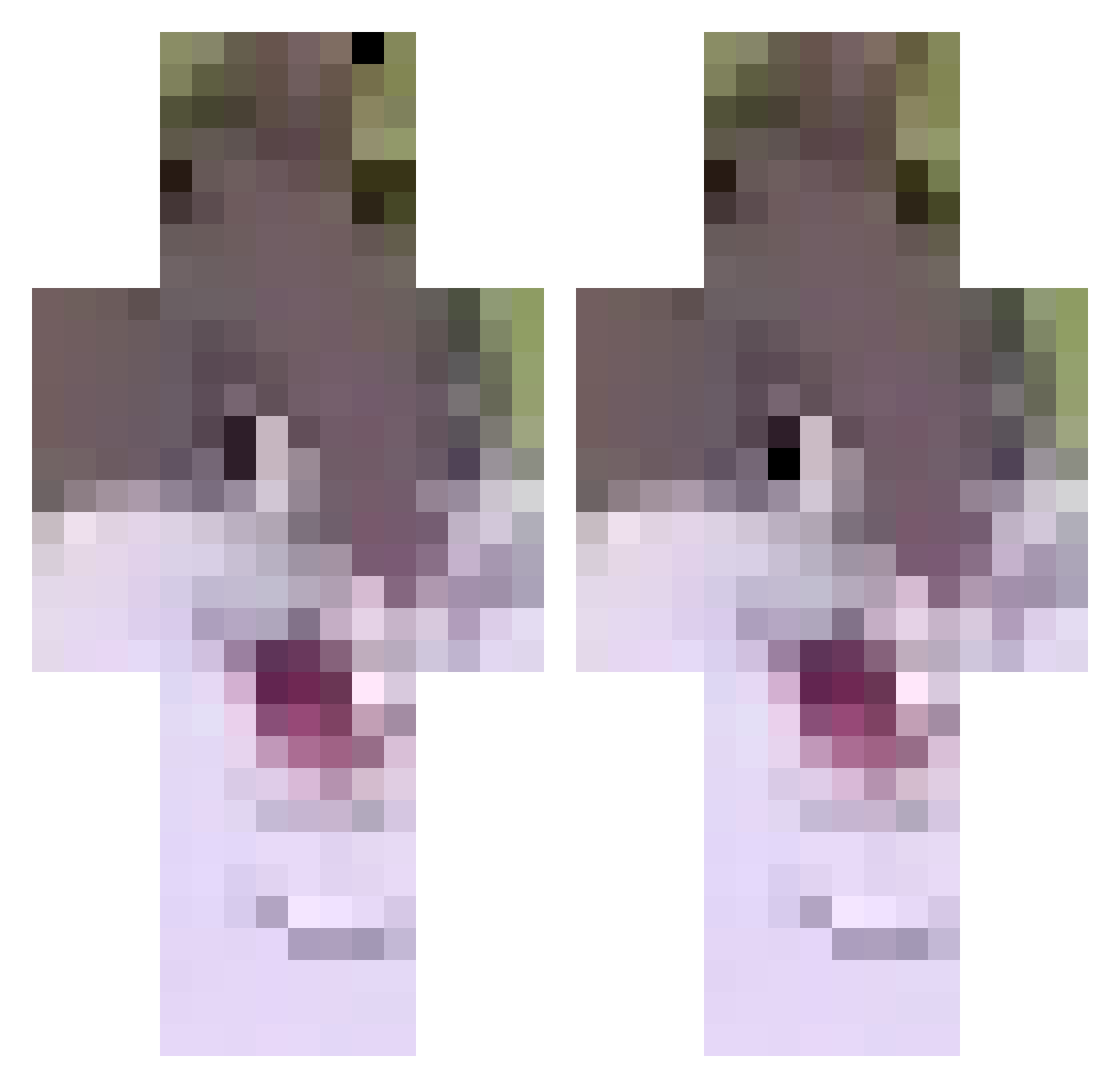 RylenolHAHAHA Minecraft skin, front and back view