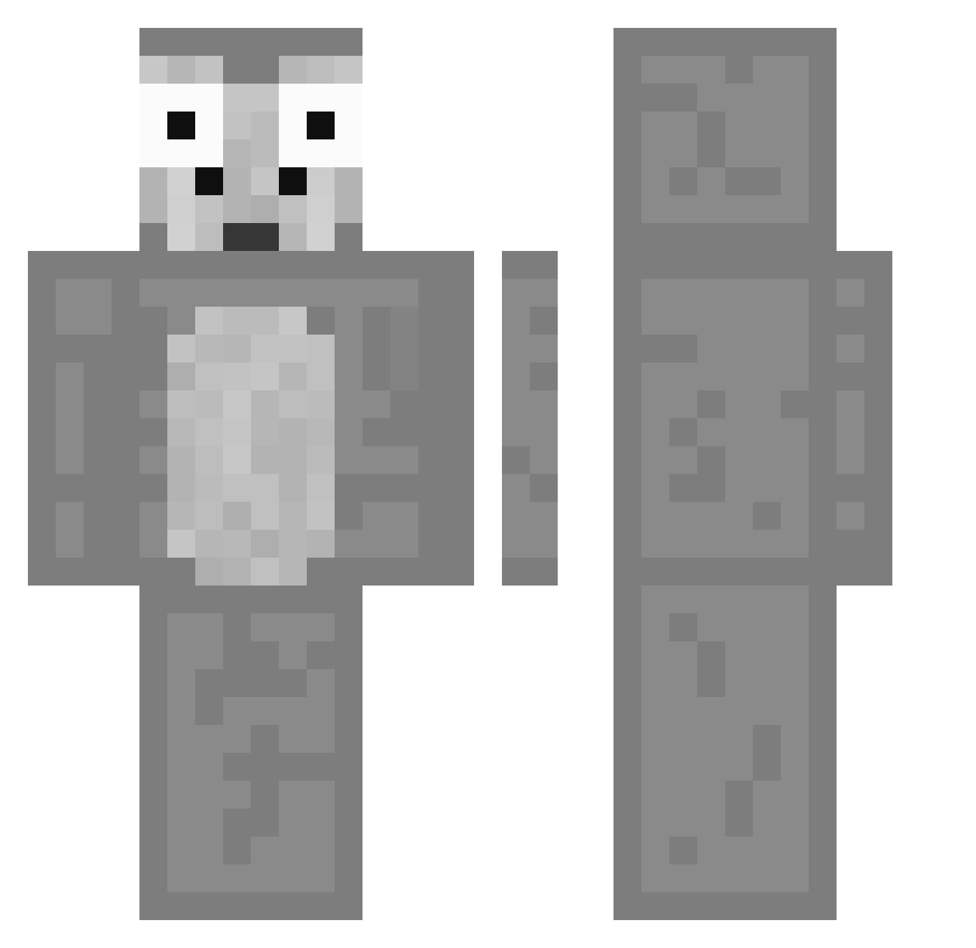 ioBorP Minecraft skin, front and back view