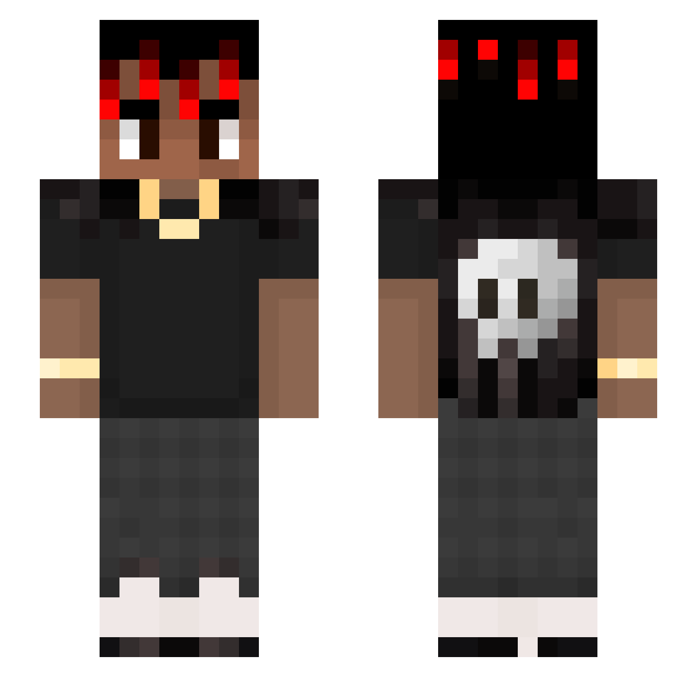 DadsBeIt Minecraft skin, front and back view