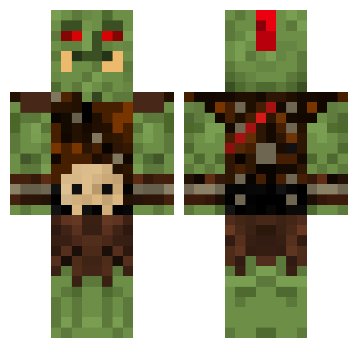 David_Letterman Minecraft skin, front and back view