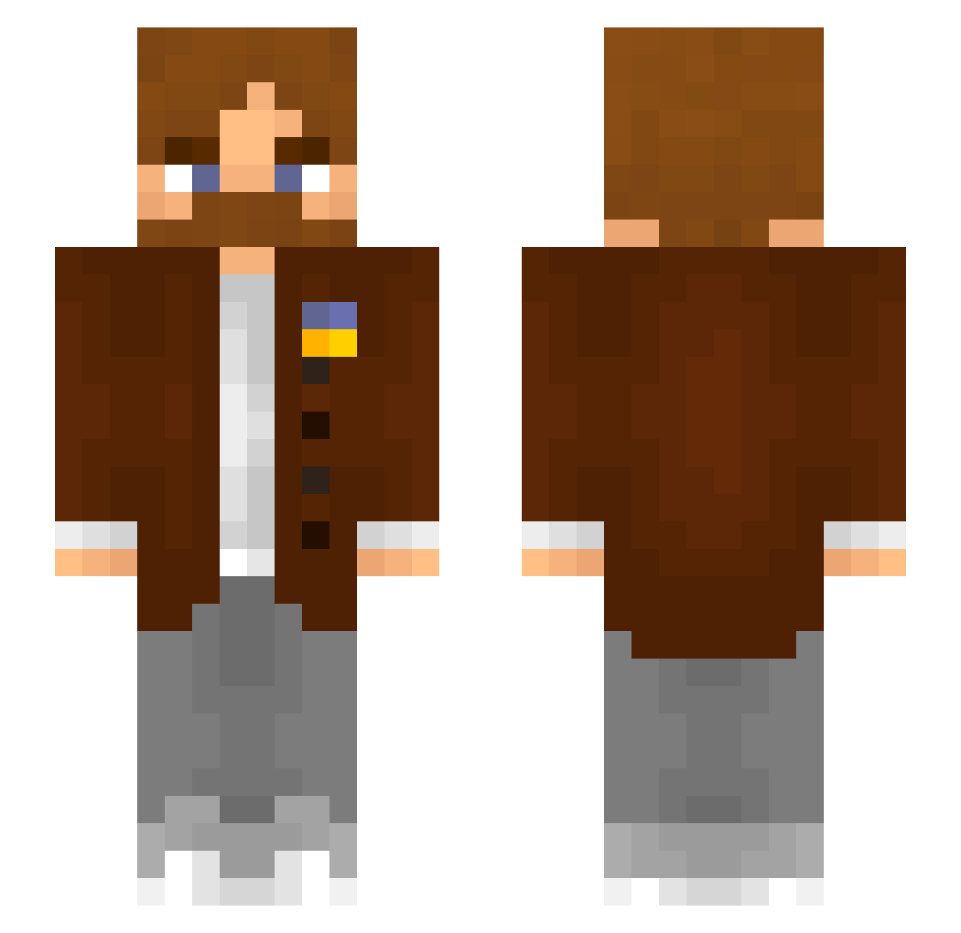 Berry_Love Minecraft skin, front and back view