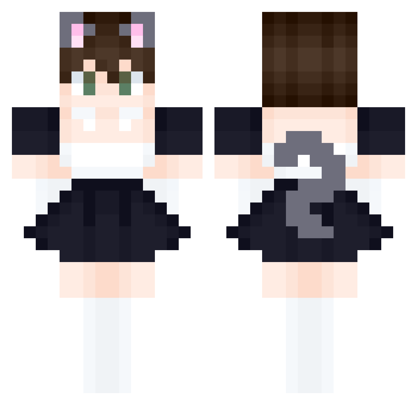Craften_Stahl Minecraft skin, front and back view