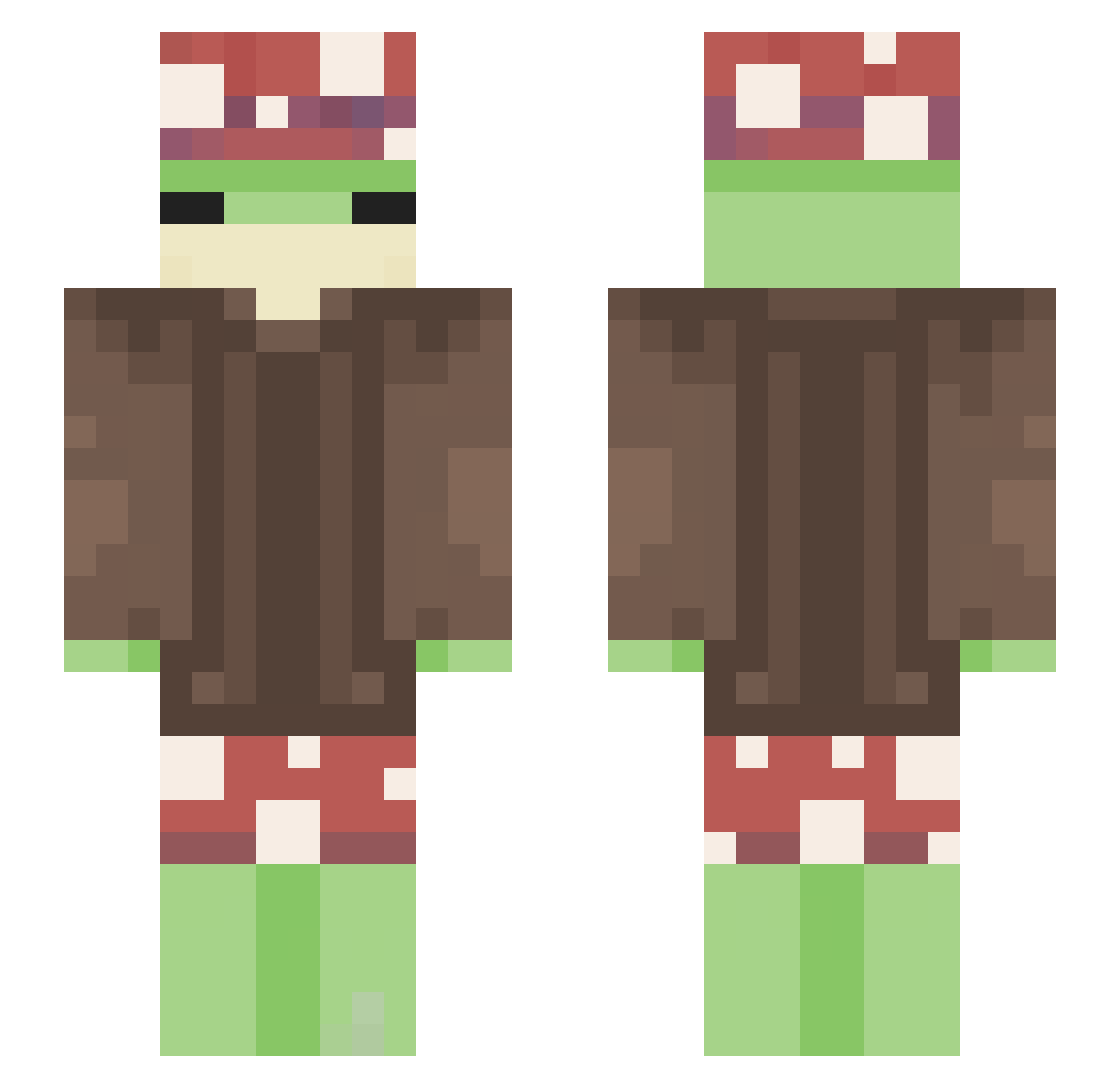 LennyFirenze Minecraft skin, front and back view