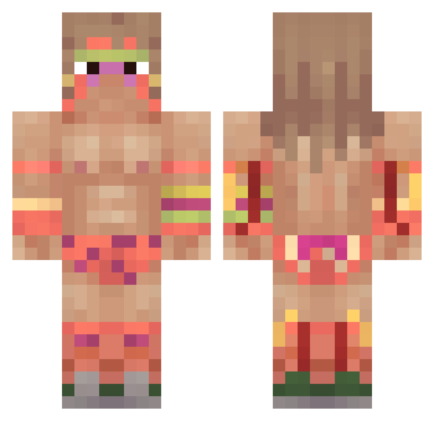 jooninho Minecraft skin, front and back view
