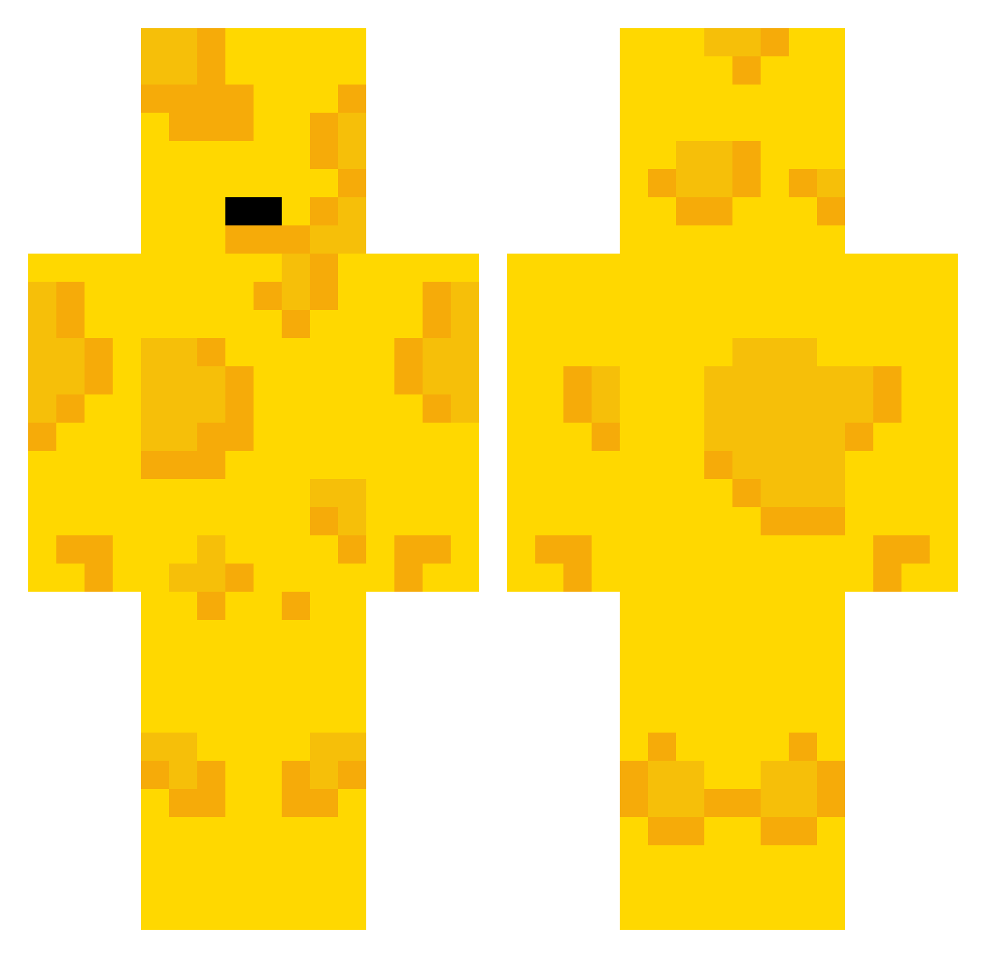 cheesycheestick_ Minecraft skin, front and back view