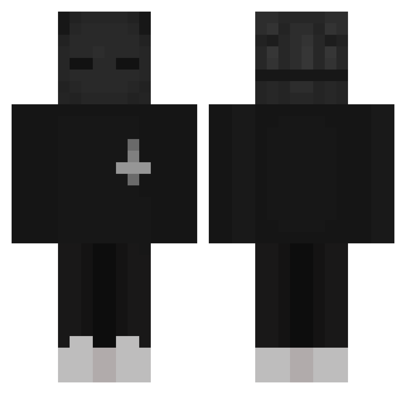 Arik_Holzbau Minecraft skin, front and back view