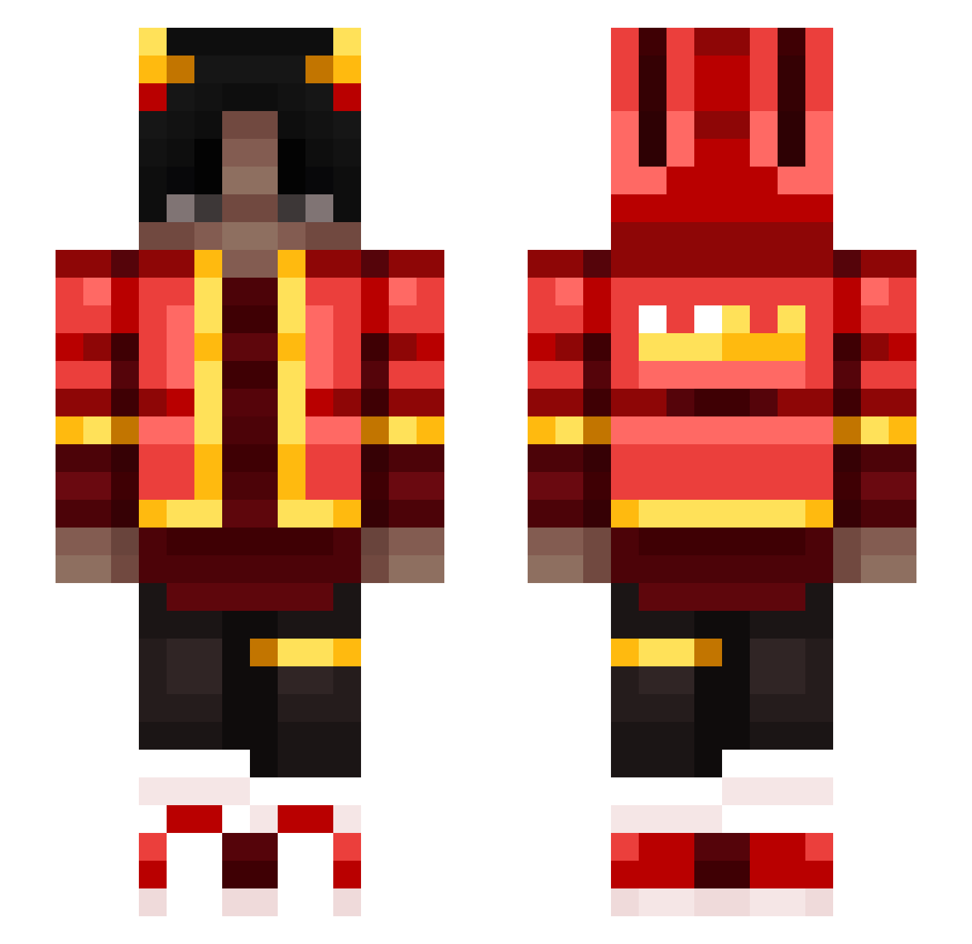 wellzfargo Minecraft skin, front and back view