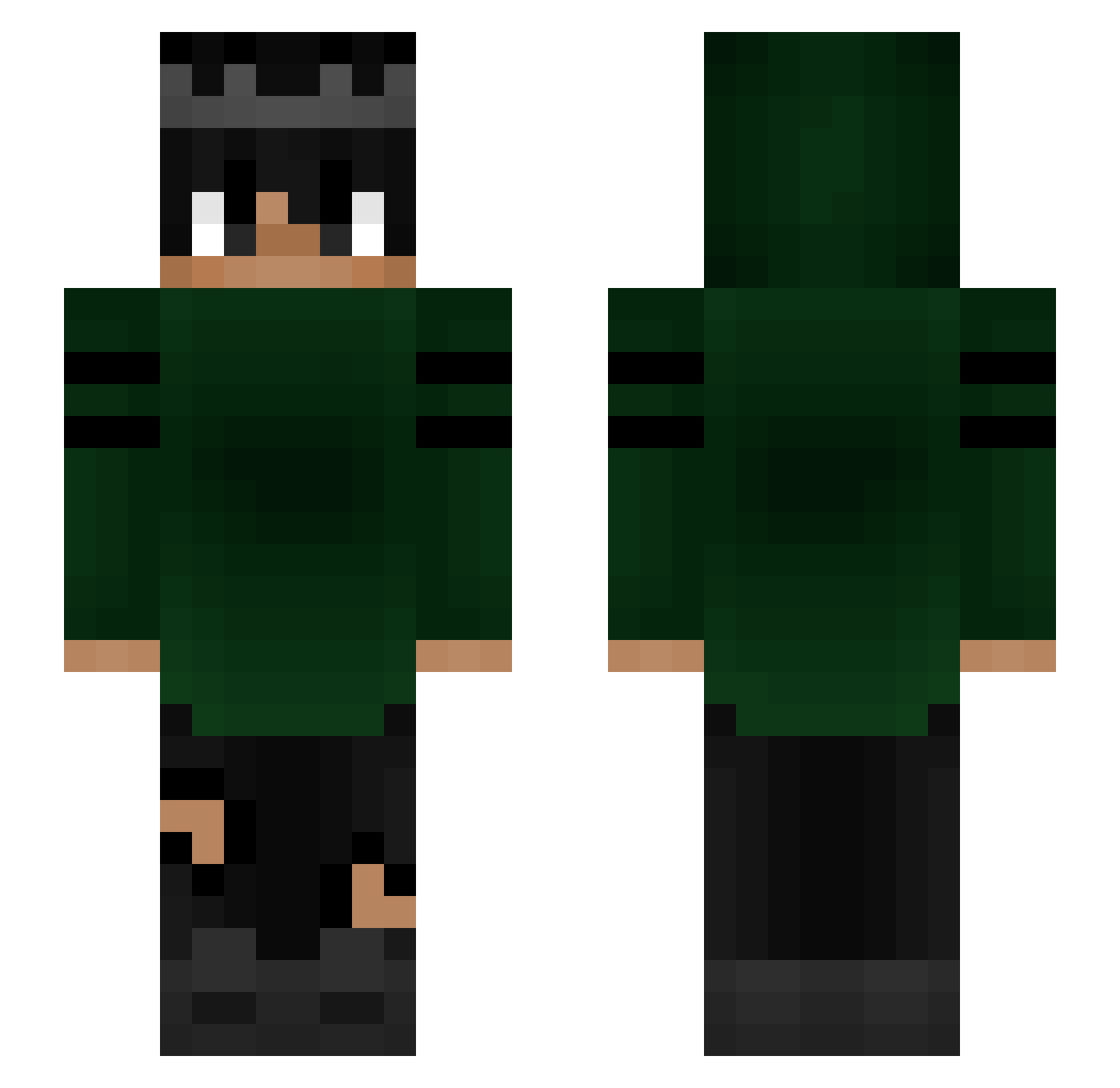 Rinen_22 Minecraft skin, front and back view