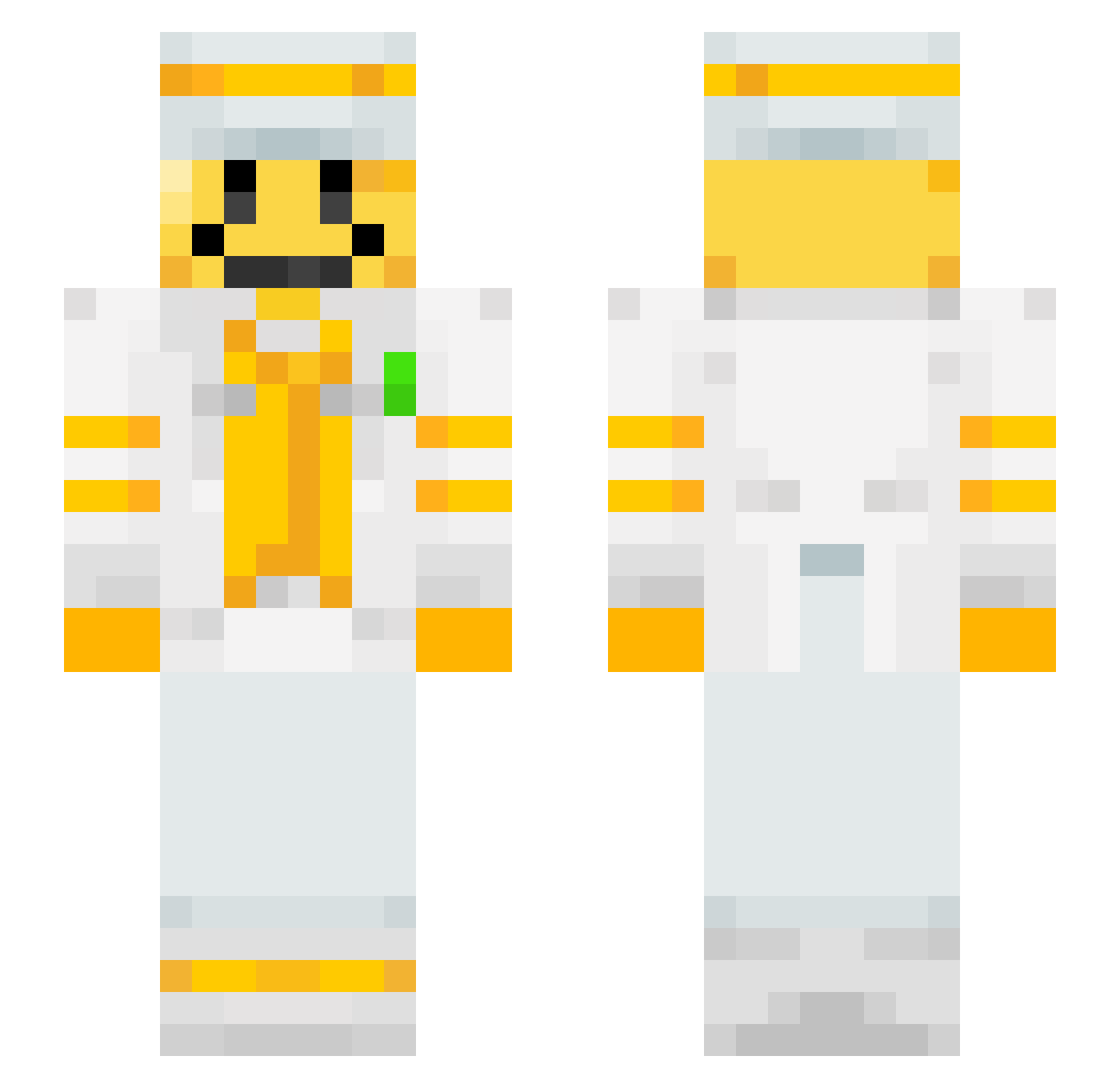 yomama1000 Minecraft skin, front and back view