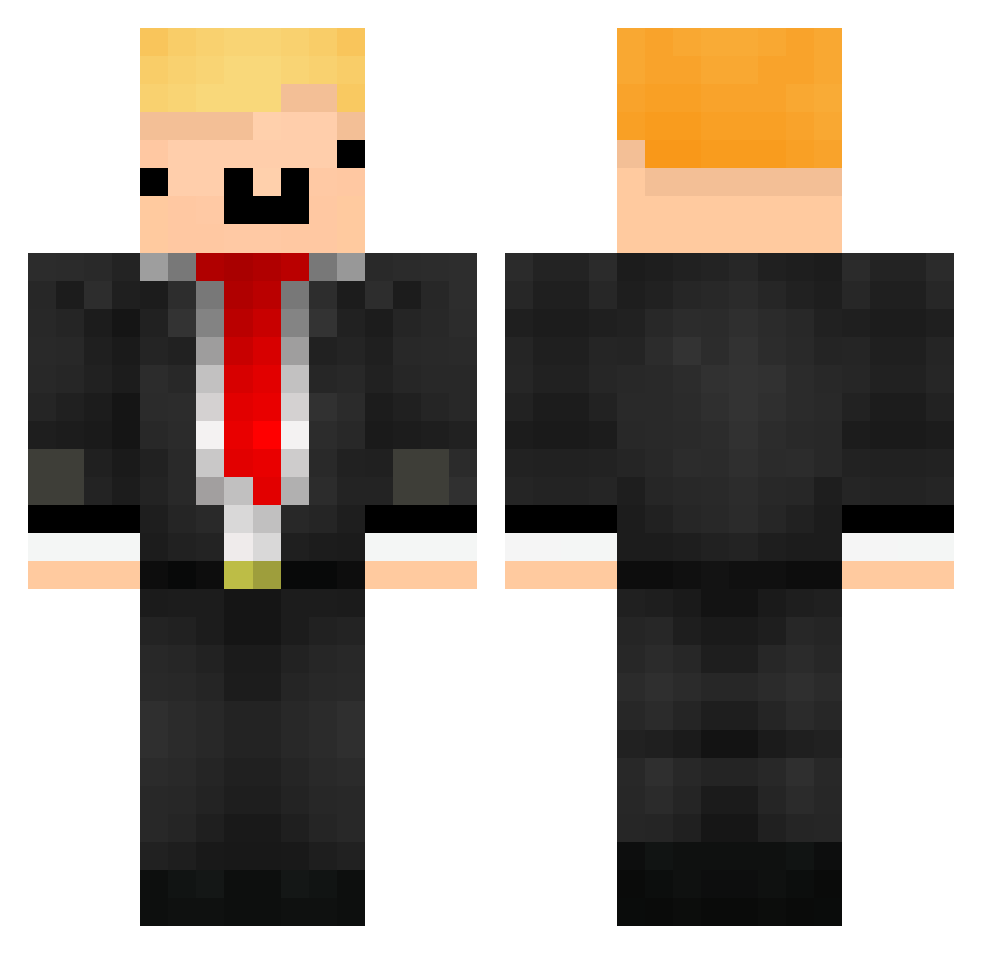 TheUSBall Minecraft skin, front and back view