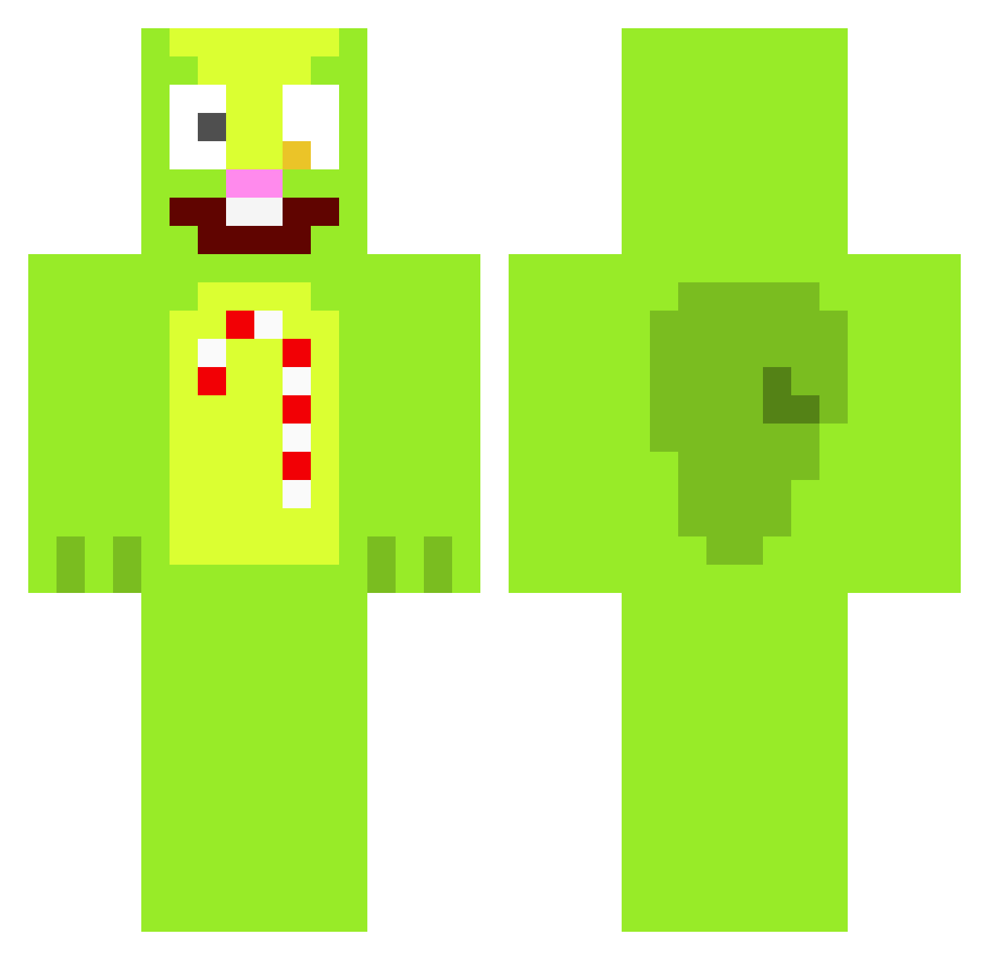 Sagwan Minecraft skin, front and back view