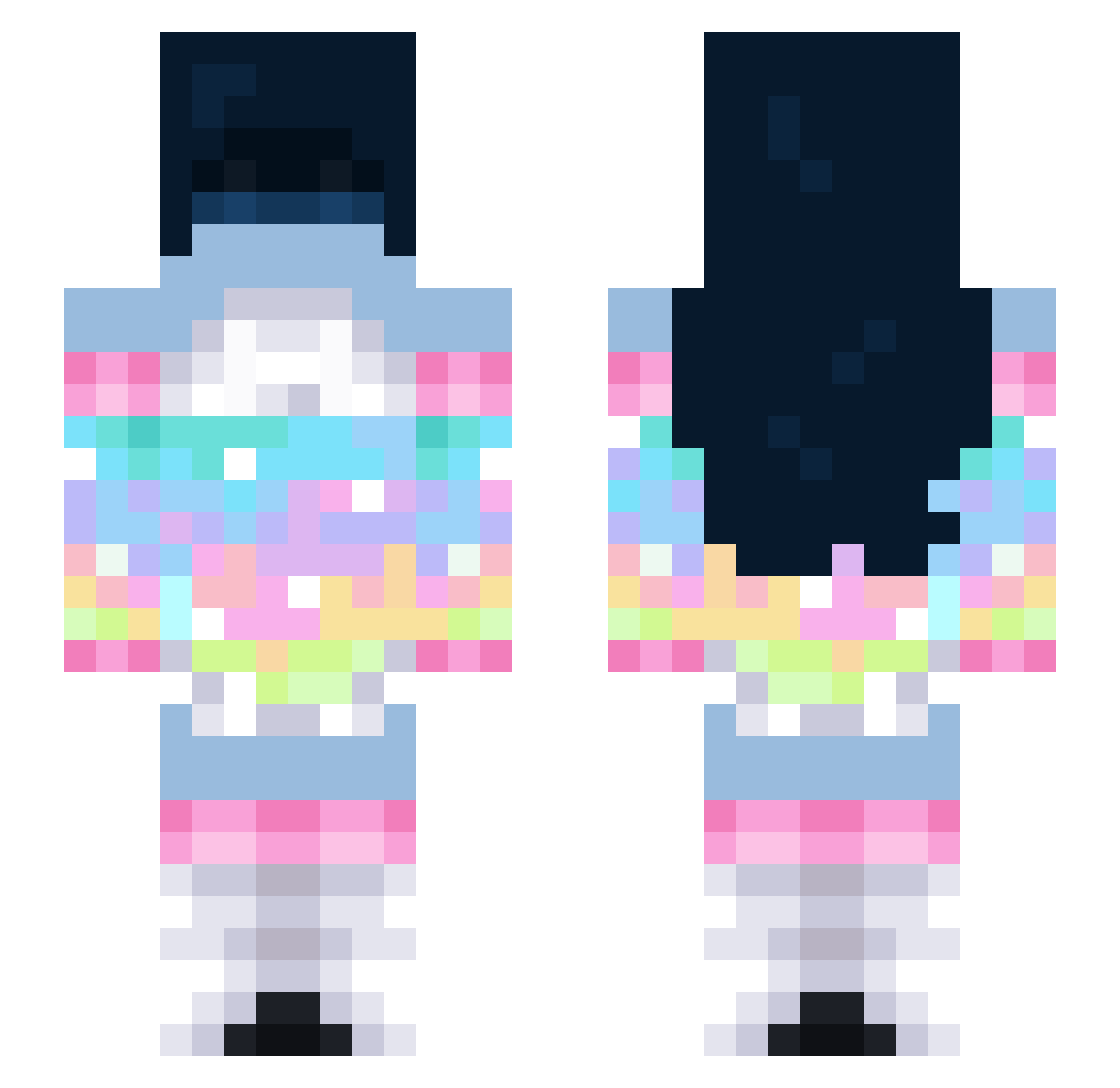 gragglerr Minecraft skin, front and back view