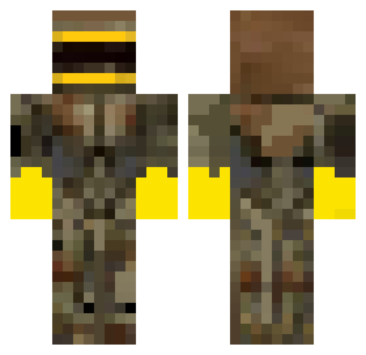 Floppa12Floppa Minecraft skin, front and back view