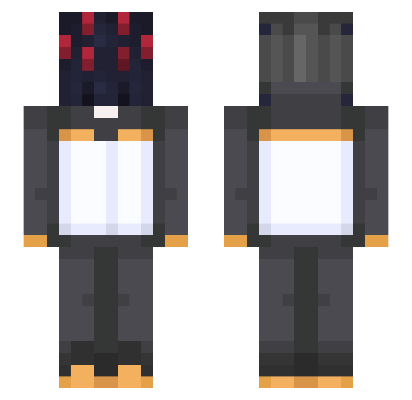 _Hasim Minecraft skin, front and back view