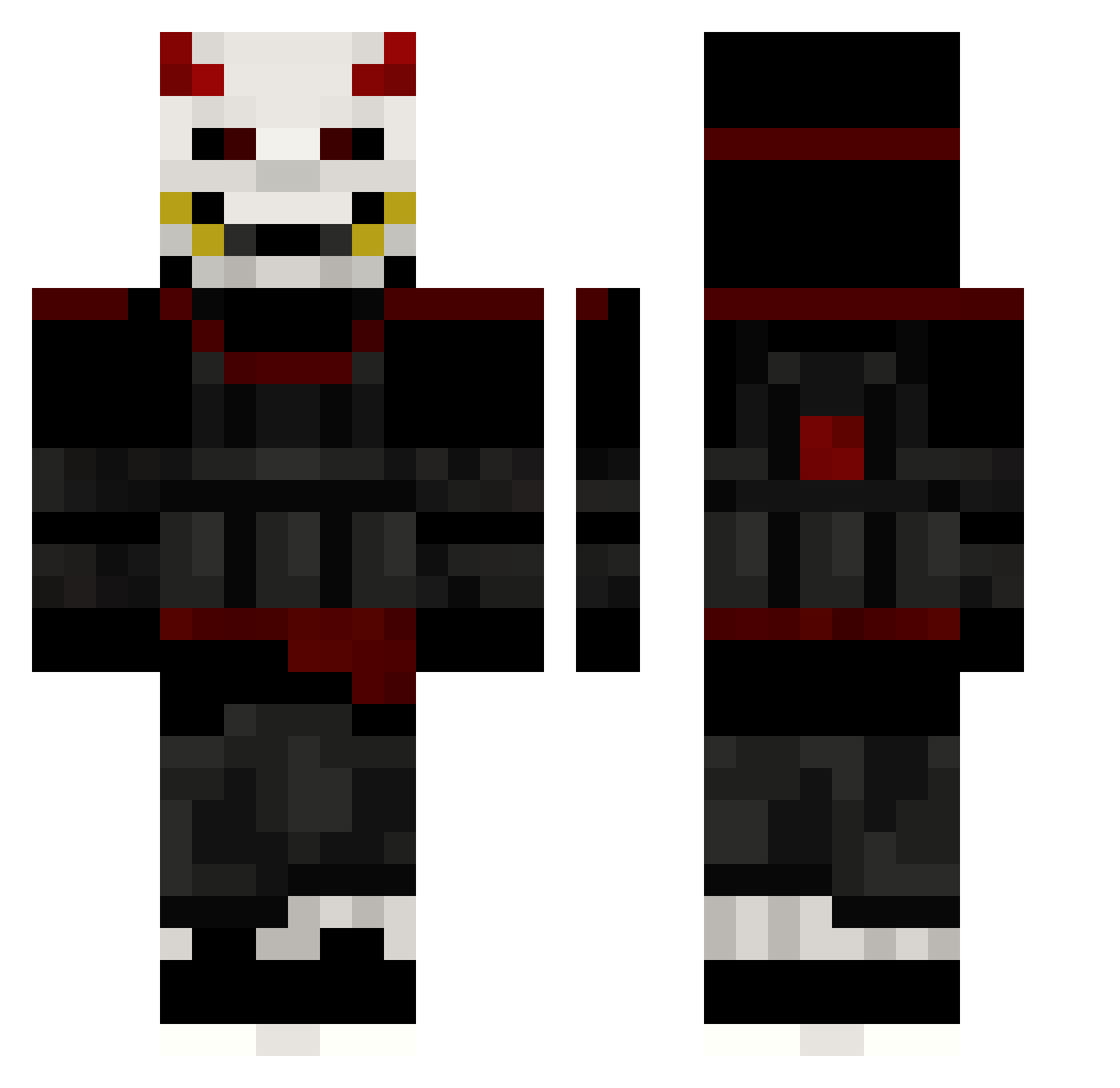 VelSliski Minecraft skin, front and back view