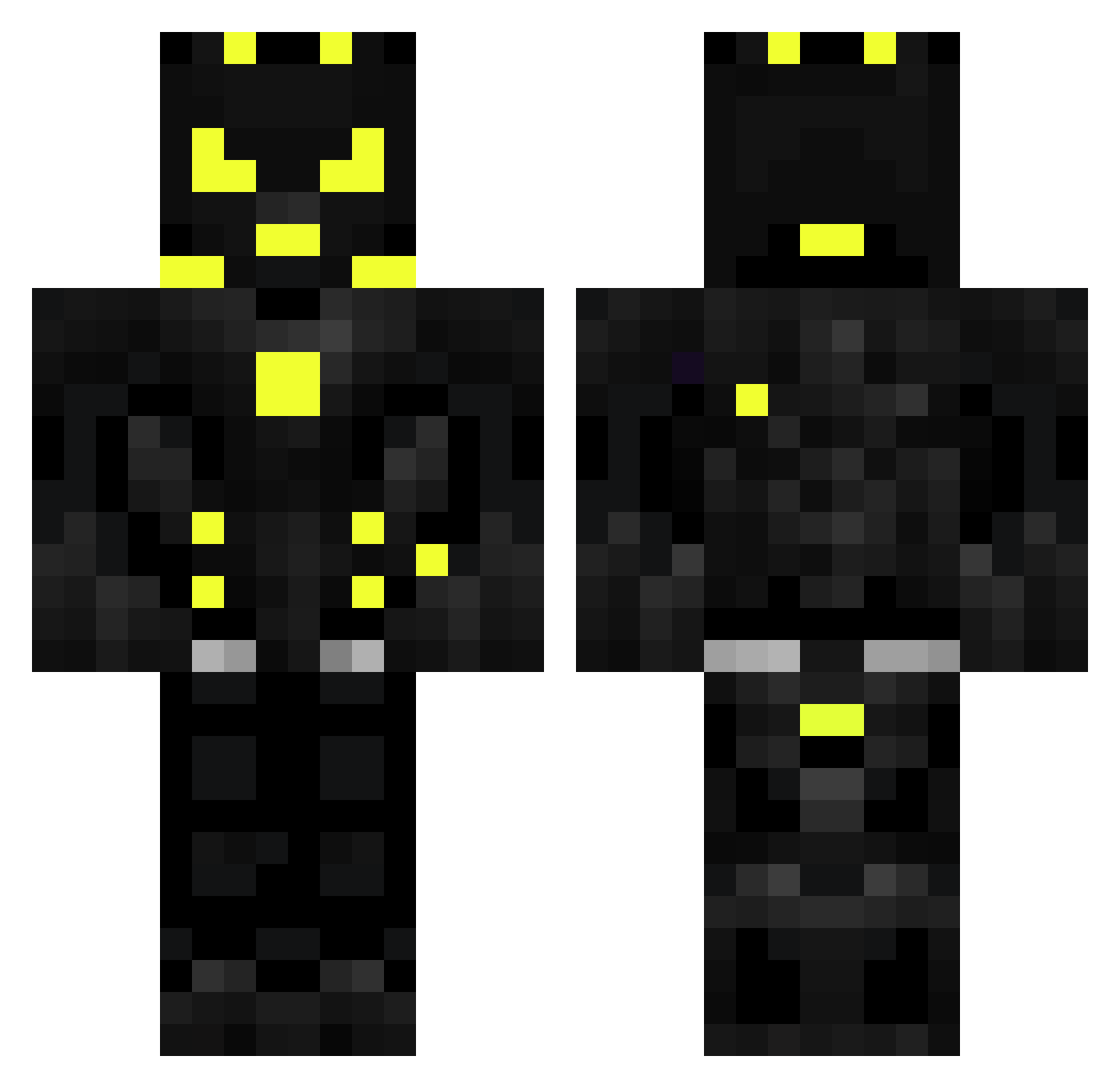 Lopera1922 Minecraft skin, front and back view