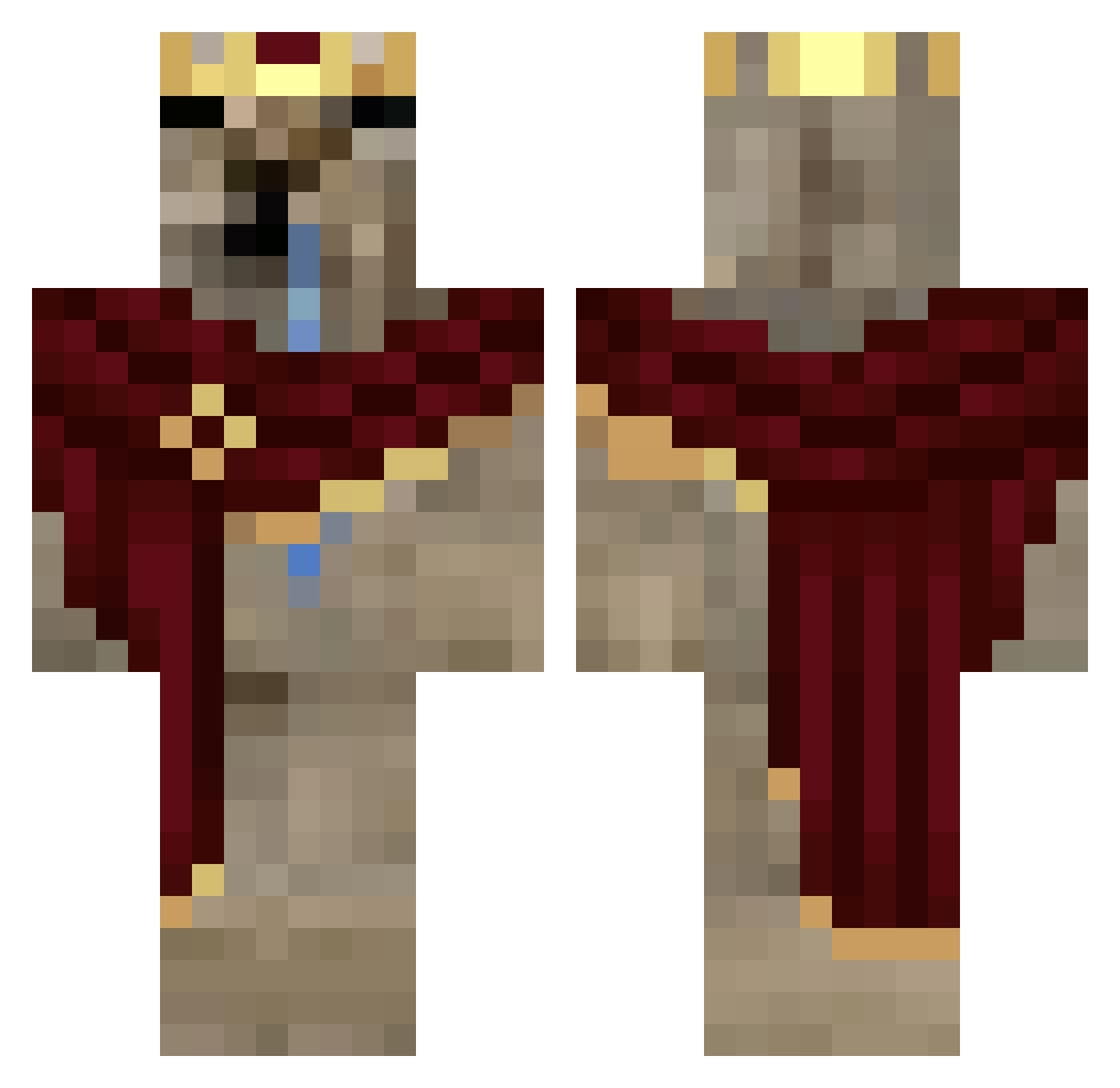 gr2390r2 Minecraft skin, front and back view