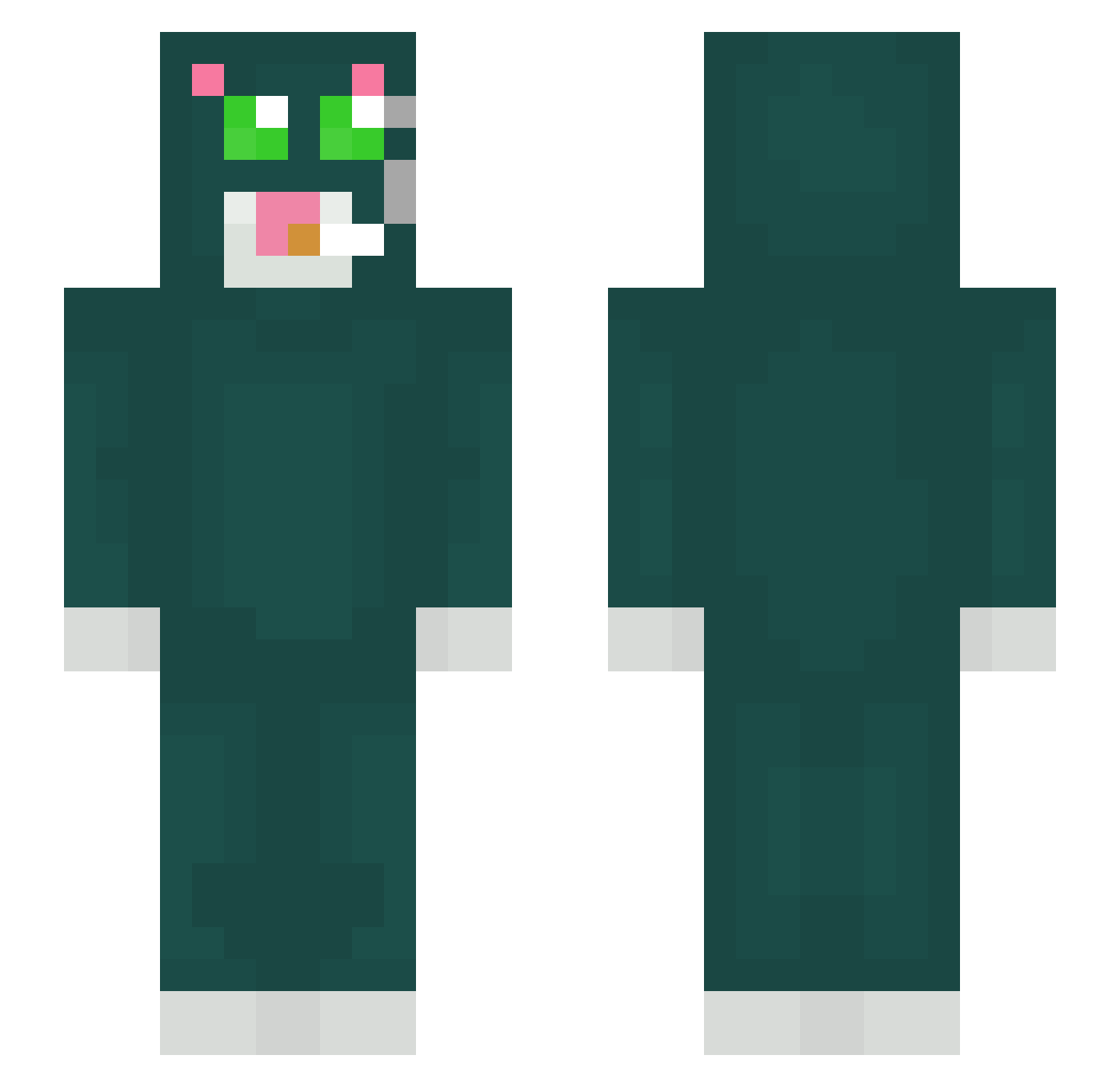 DrugLordTristin Minecraft skin, front and back view