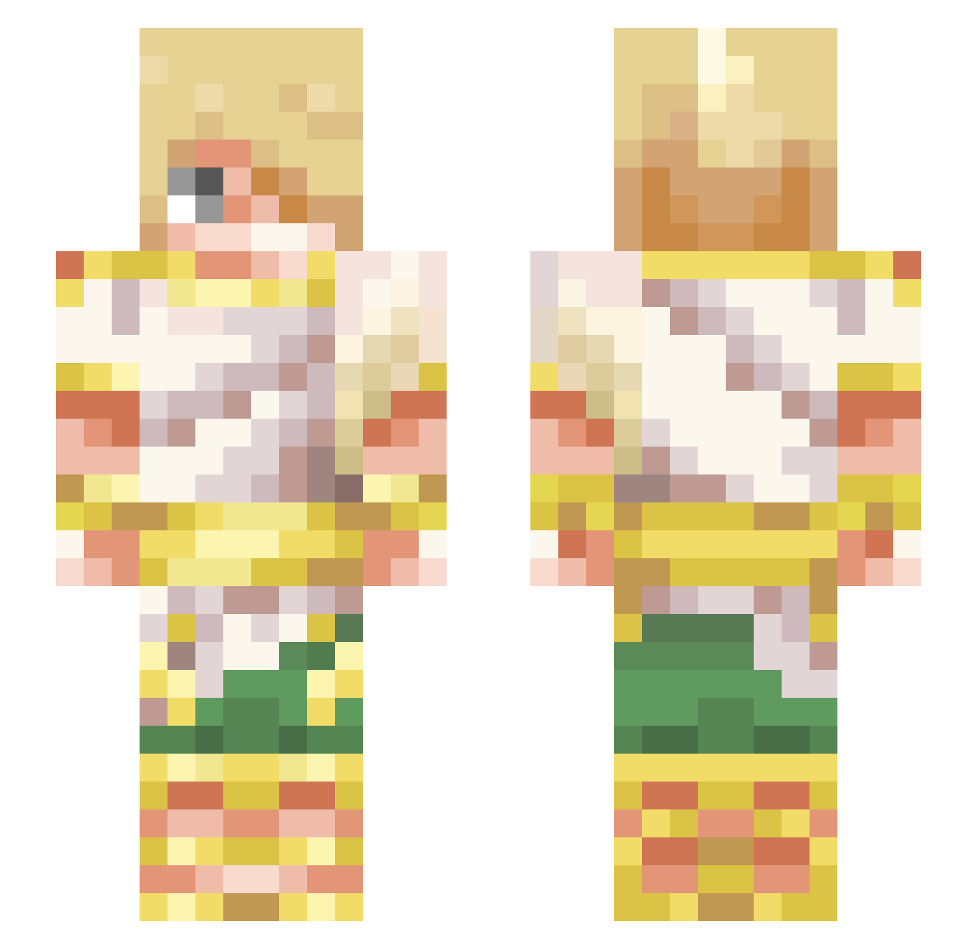 ferinzu Minecraft skin, front and back view