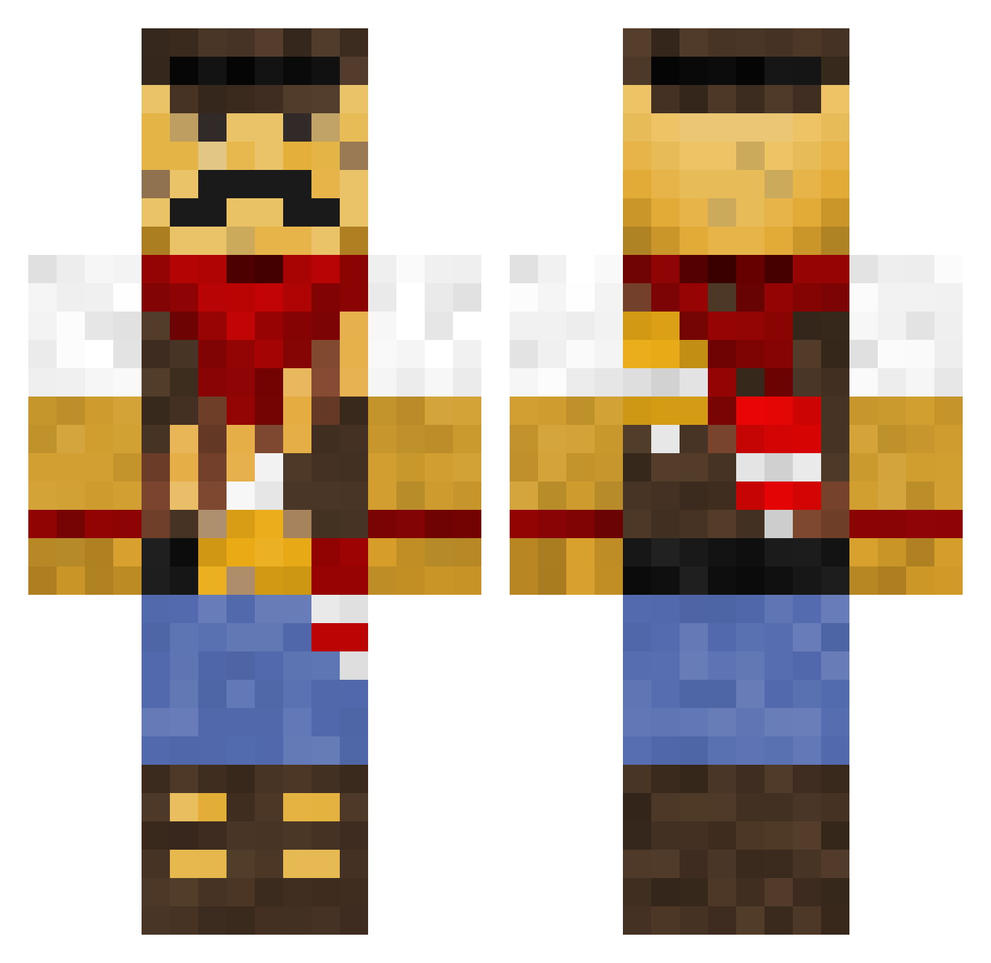 Vulpixel_588 Minecraft skin, front and back view