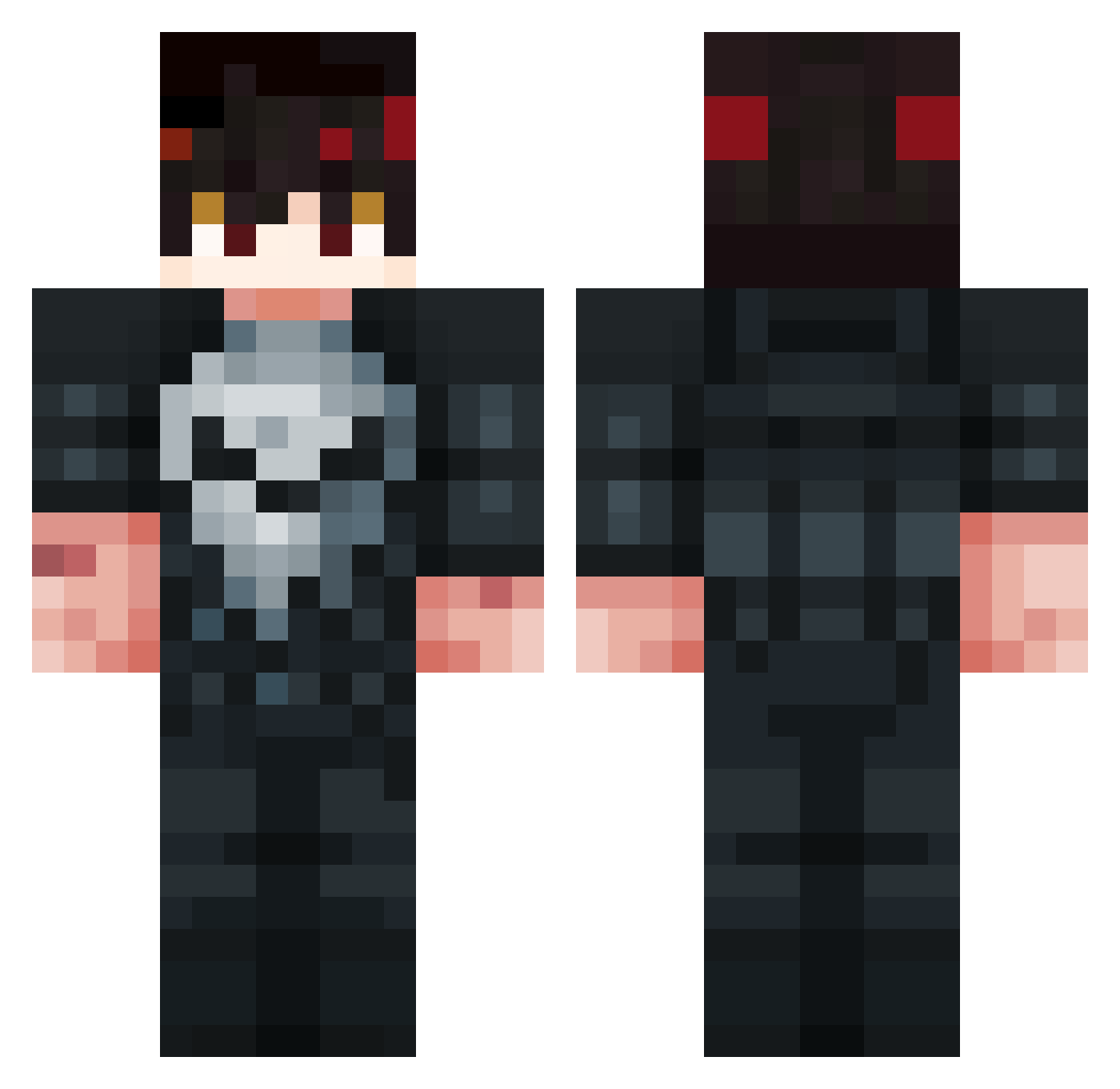 nxshrr Minecraft skin, front and back view