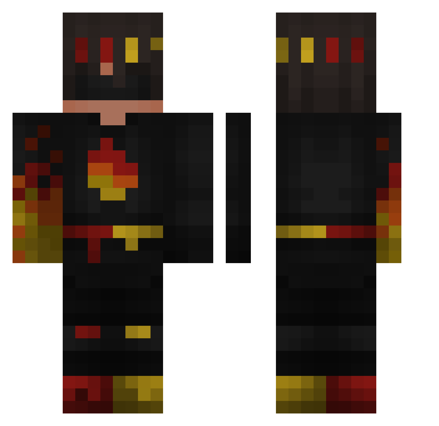urgeformo Minecraft skin, front and back view