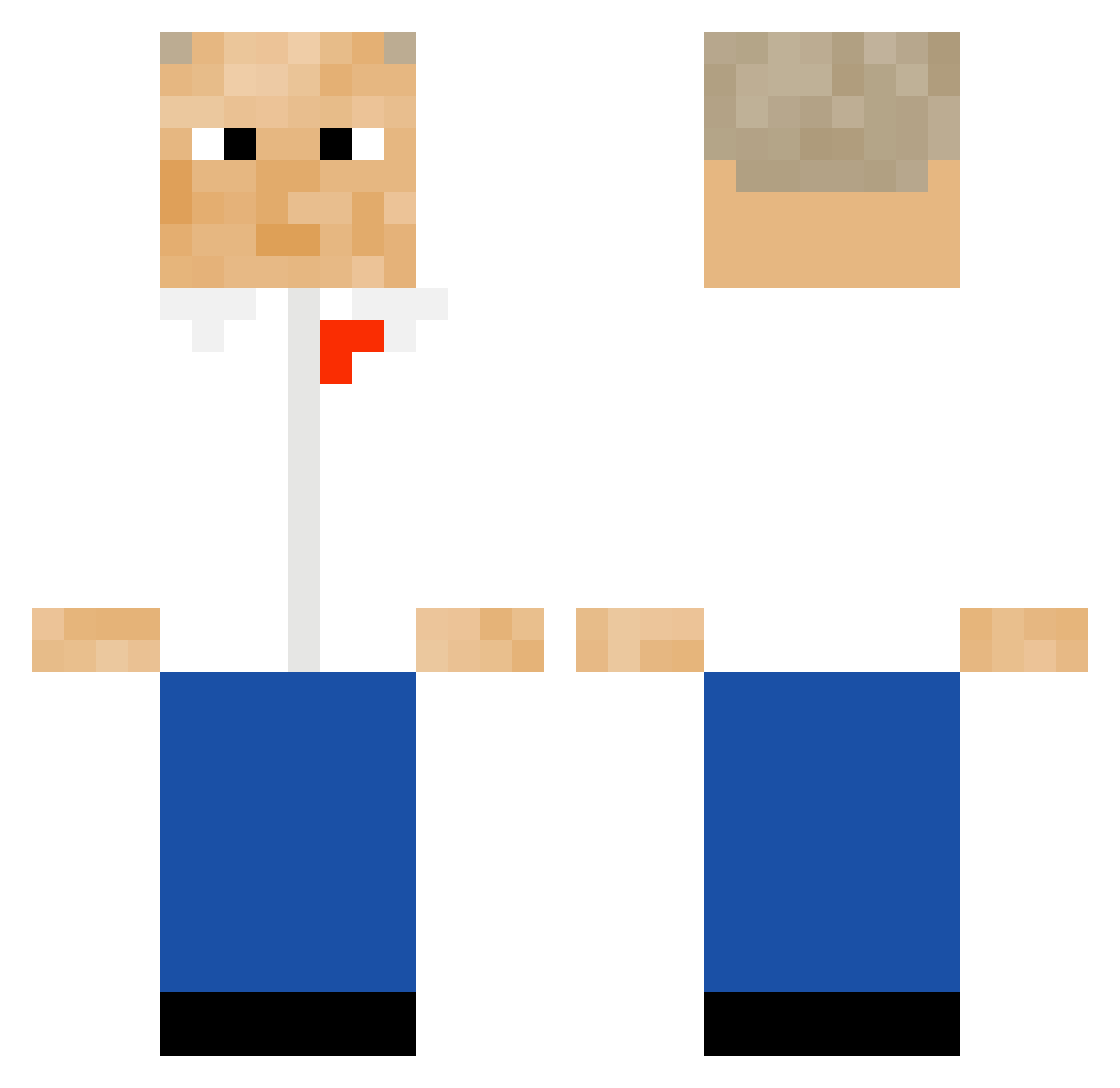 Stachu_111 Minecraft skin, front and back view