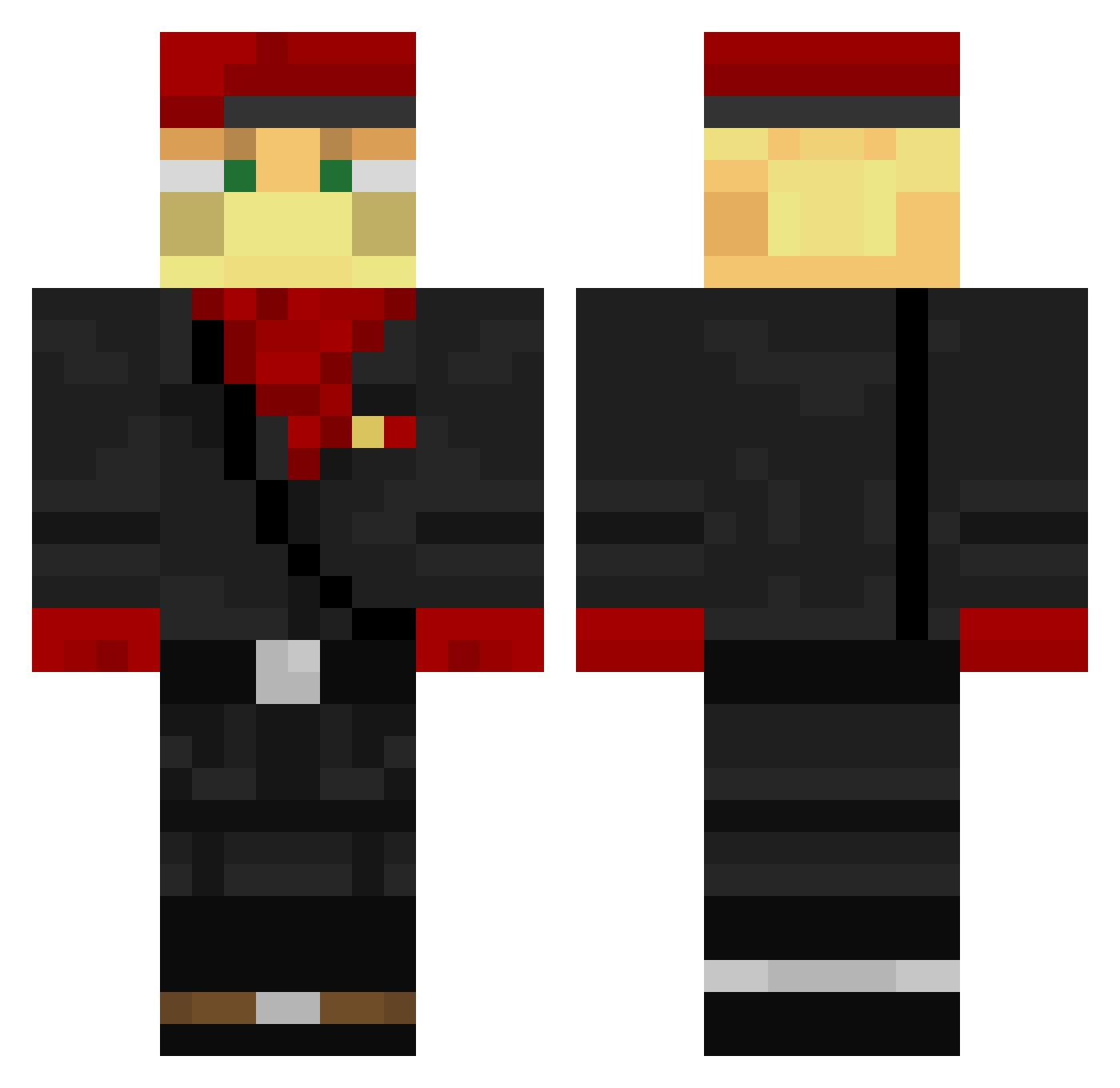 Z_Rorikstead Minecraft skin, front and back view